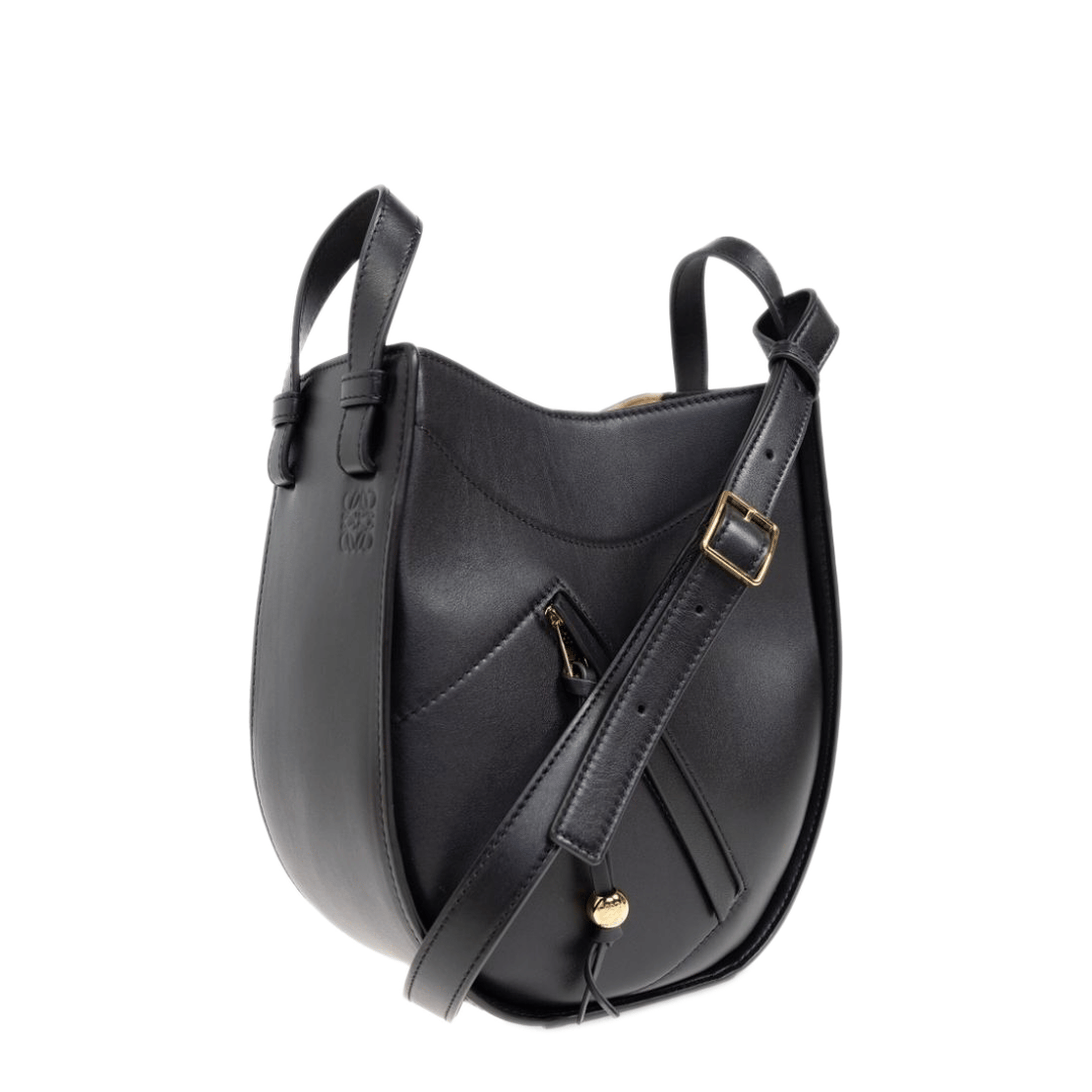 Loewe Hammock Slice Calfskin Crossbody - Black