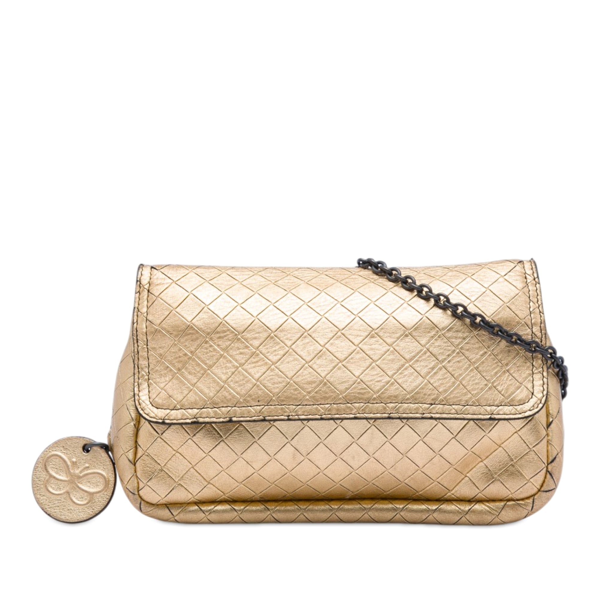 Bottega Veneta Nappa Intrecciomirage Chain Flap Crossbody