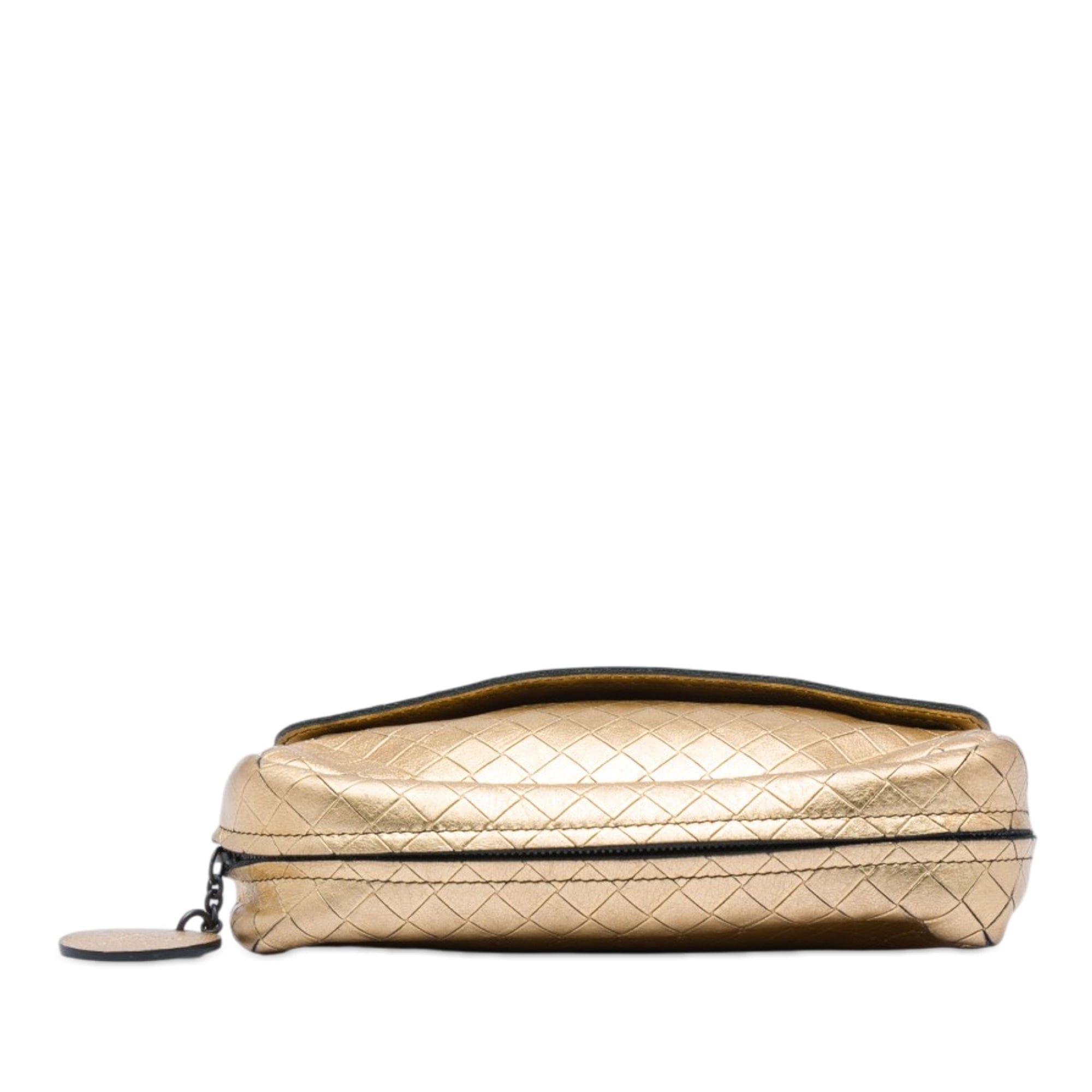 Bottega Veneta Nappa Intrecciomirage Chain Flap Crossbody