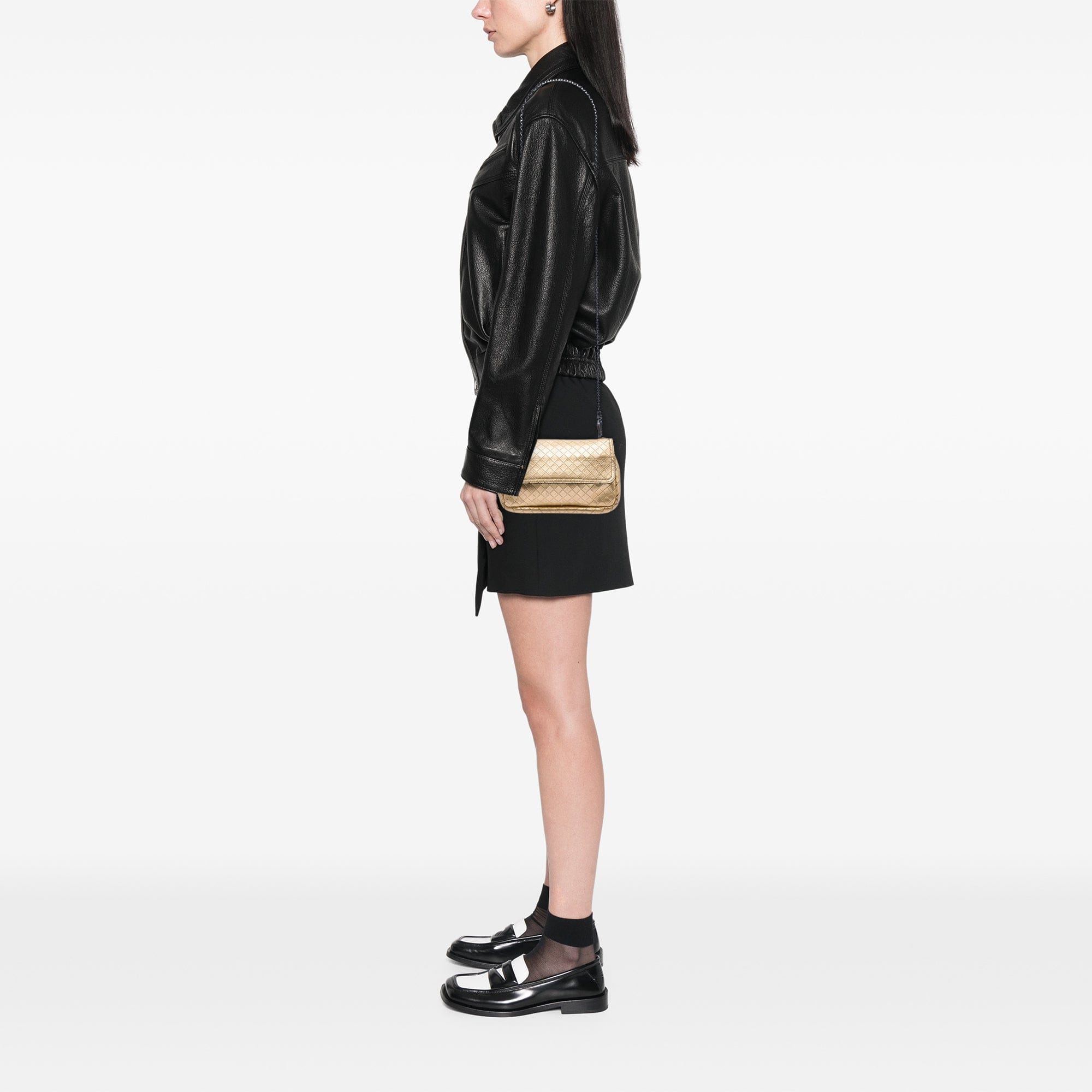 Bottega Veneta Nappa Intrecciomirage Chain Flap Crossbody