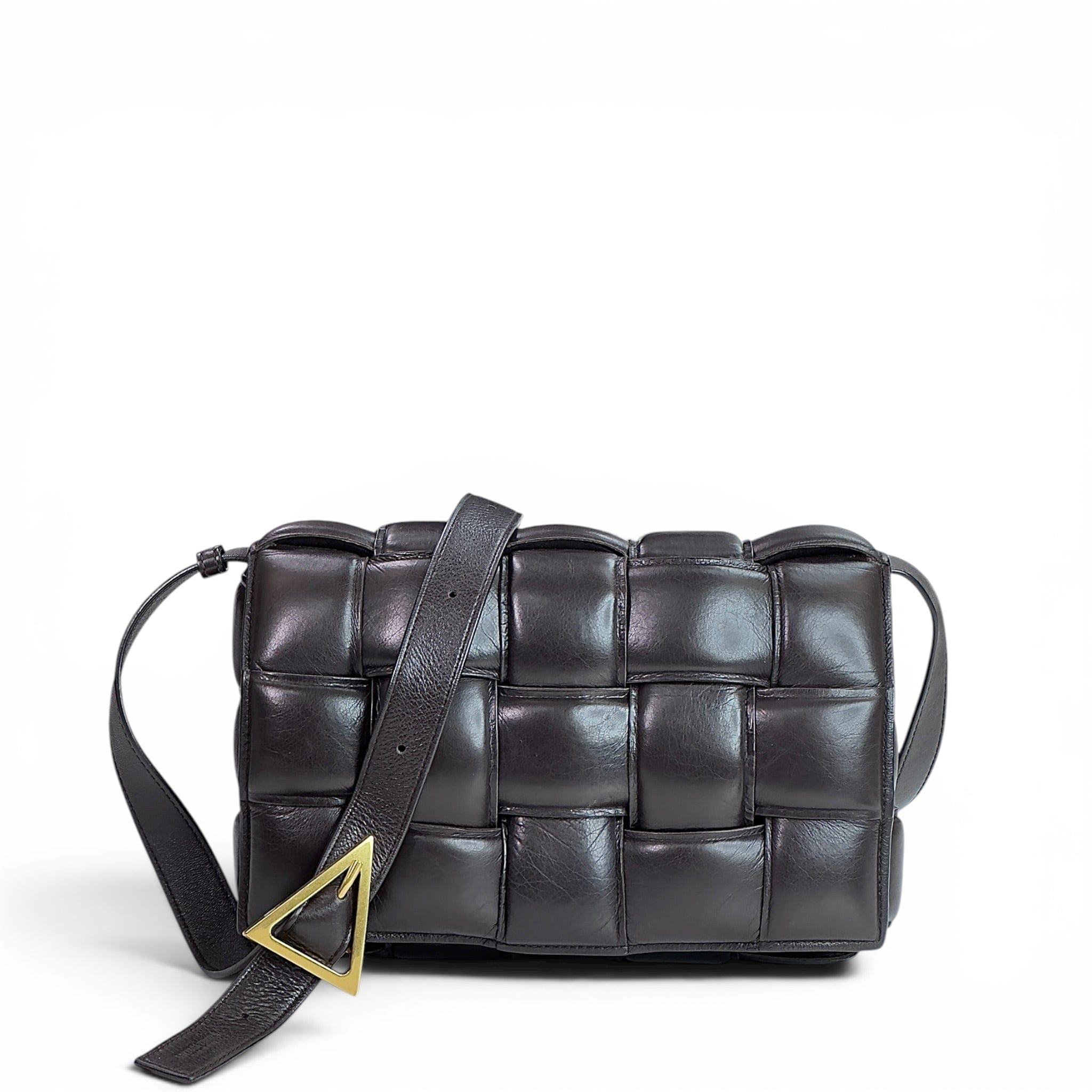 Bottega Veneta Padded Dark Brown Leather Cassette Bag