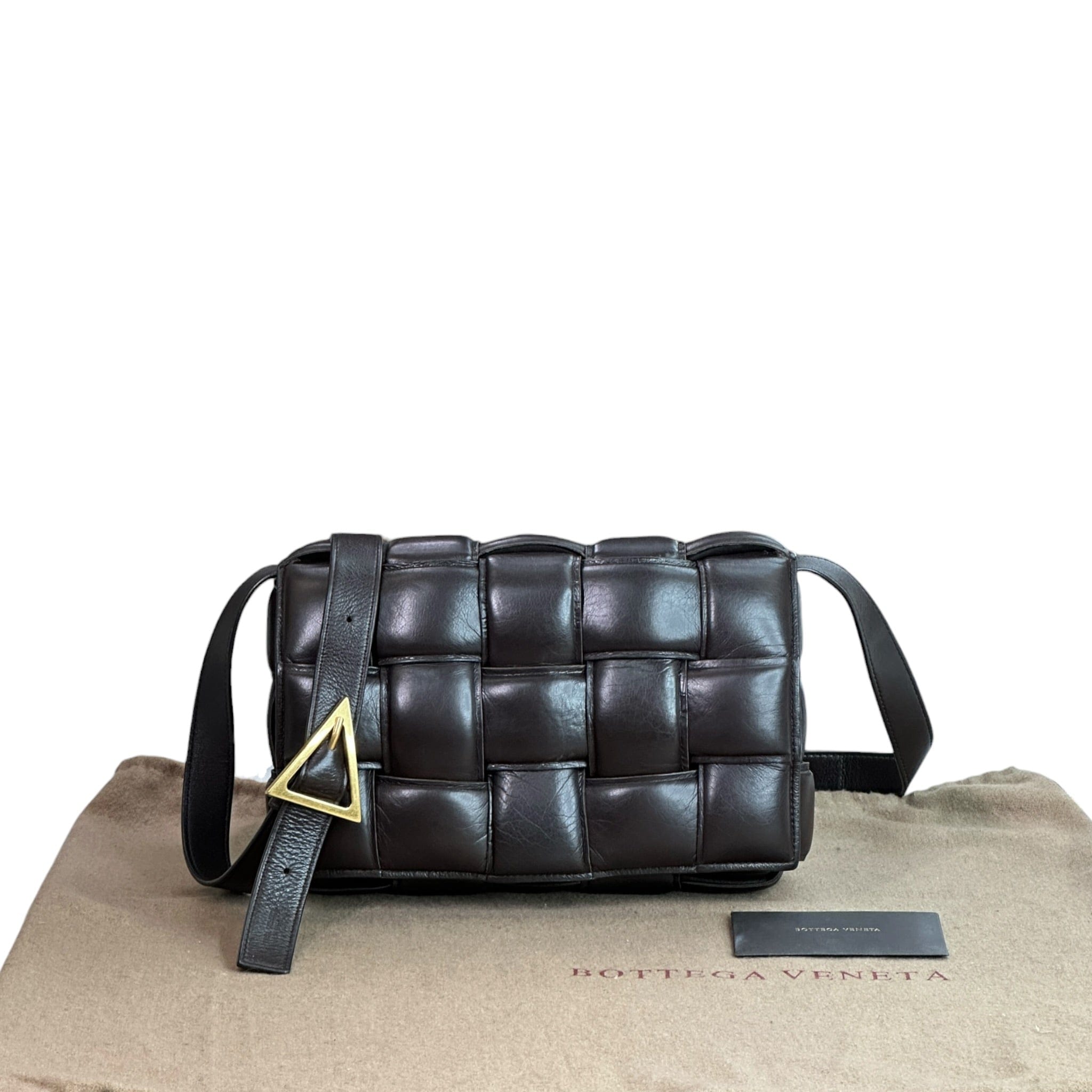 Bottega Veneta Padded Dark Brown Leather Cassette Bag