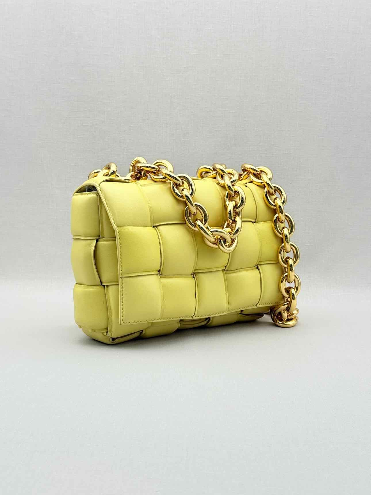 Bottega Veneta Cassette Yellow Shoulder Bag