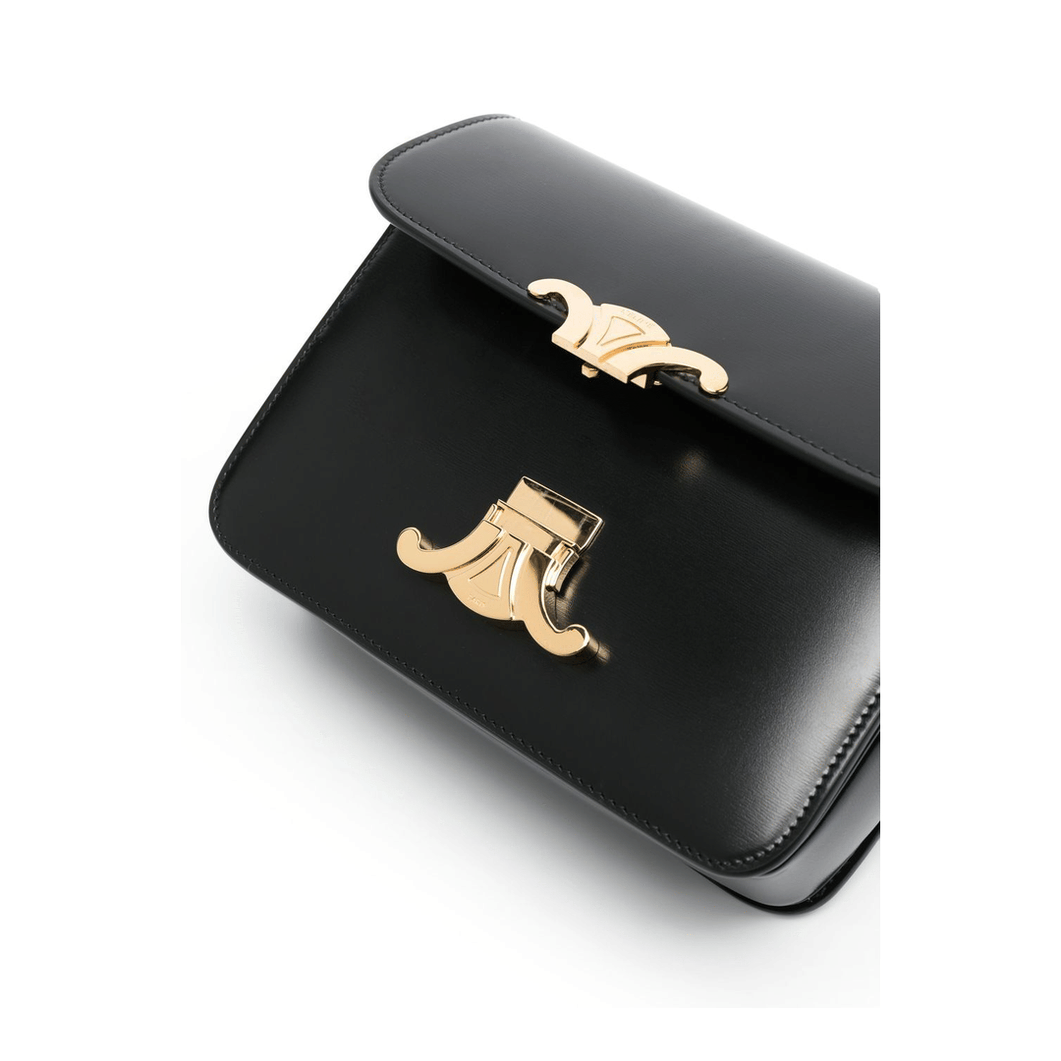 Celine Triomphe Teen Calfskin Crossbody - Black