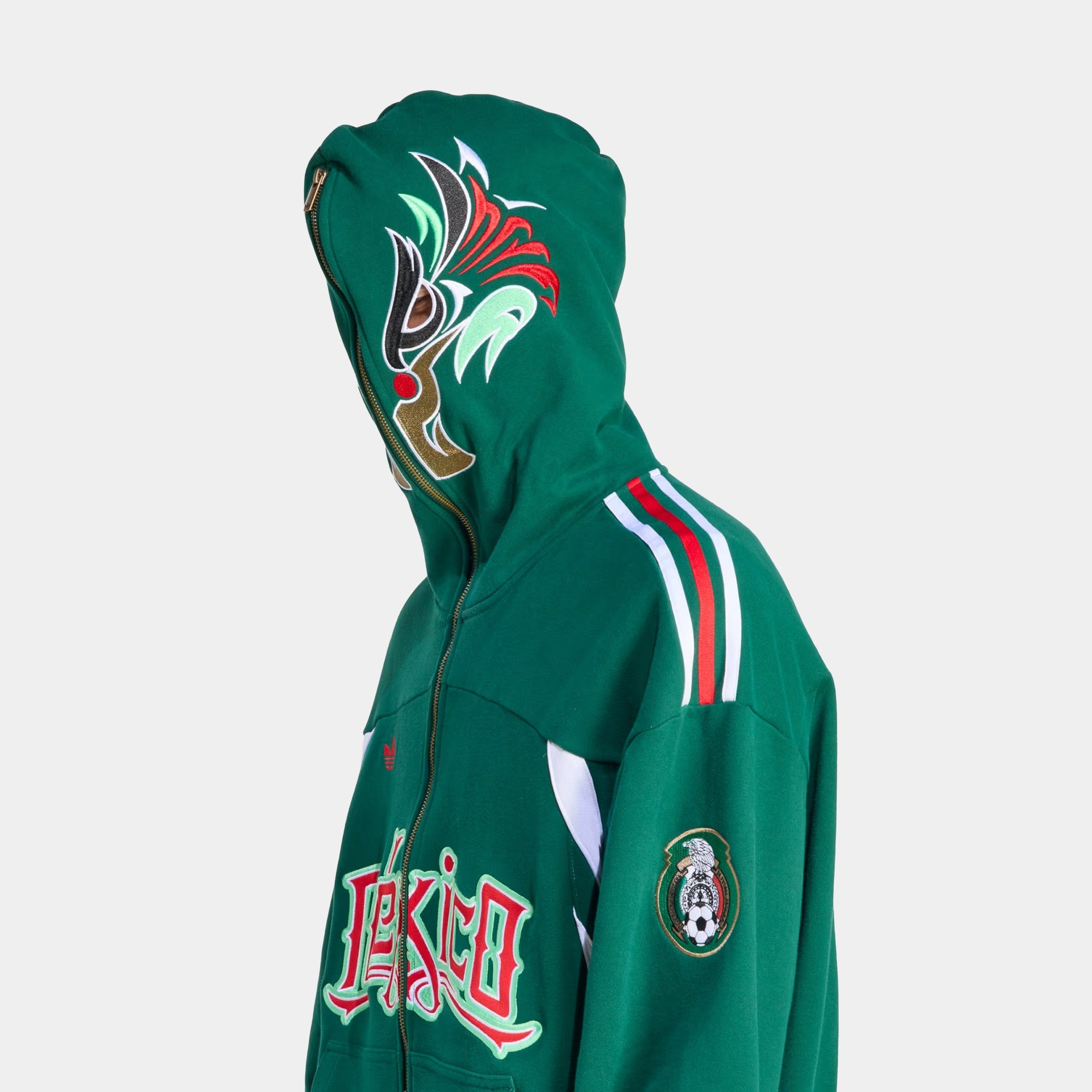 adidas Originals FIFA World Cup 2026 Mexico Full Zip Mens Hoodie (Collegiate Green)