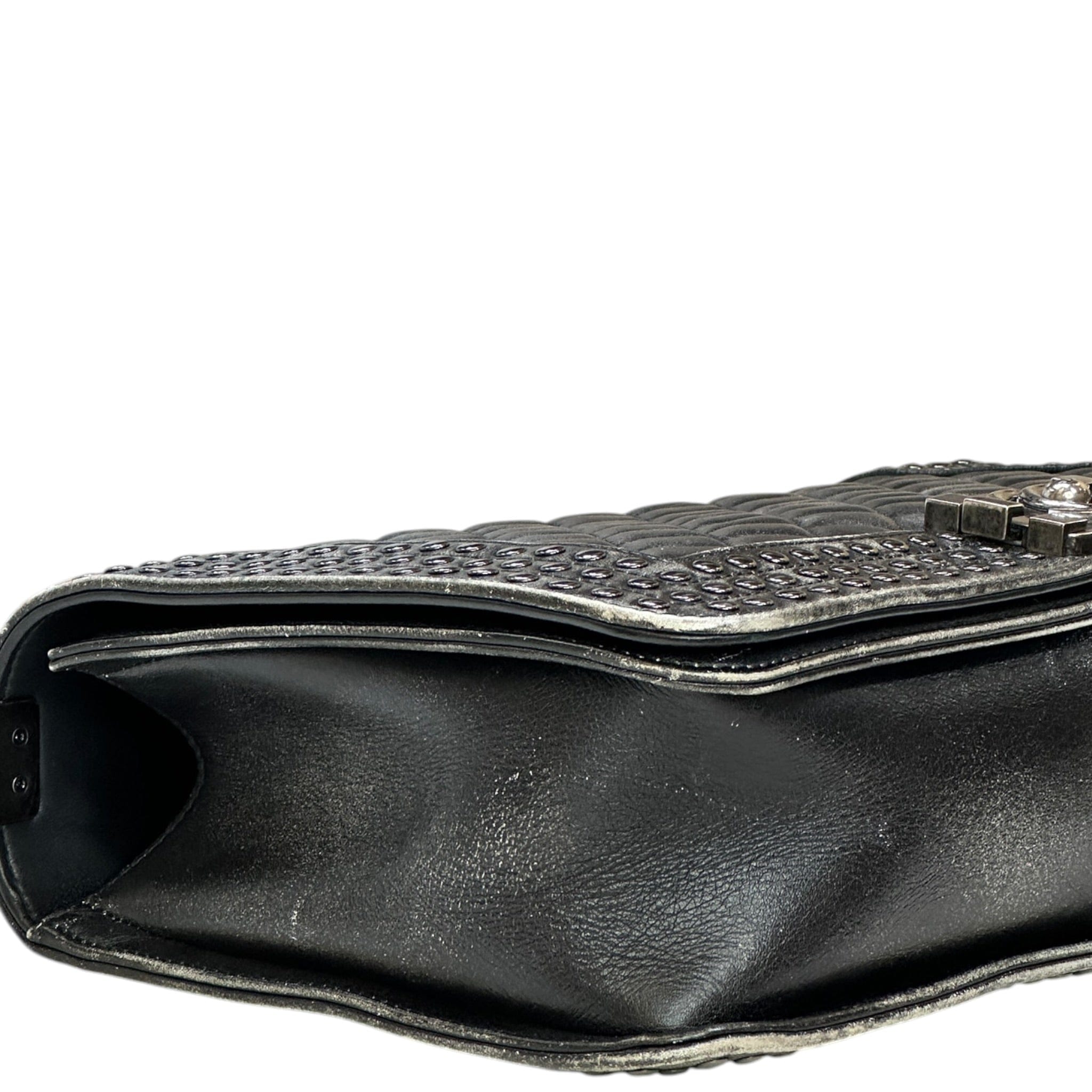 Chanel Boy Bag New Medium Paris - Dallas Studded Black Leather