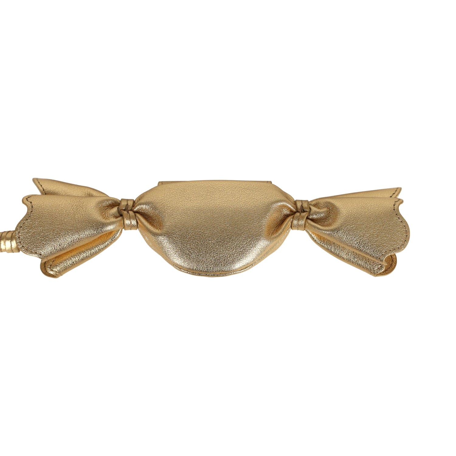 Chanel Mini Candy Bag Charm Light Gold Metallic Lambskin Silver Hardware