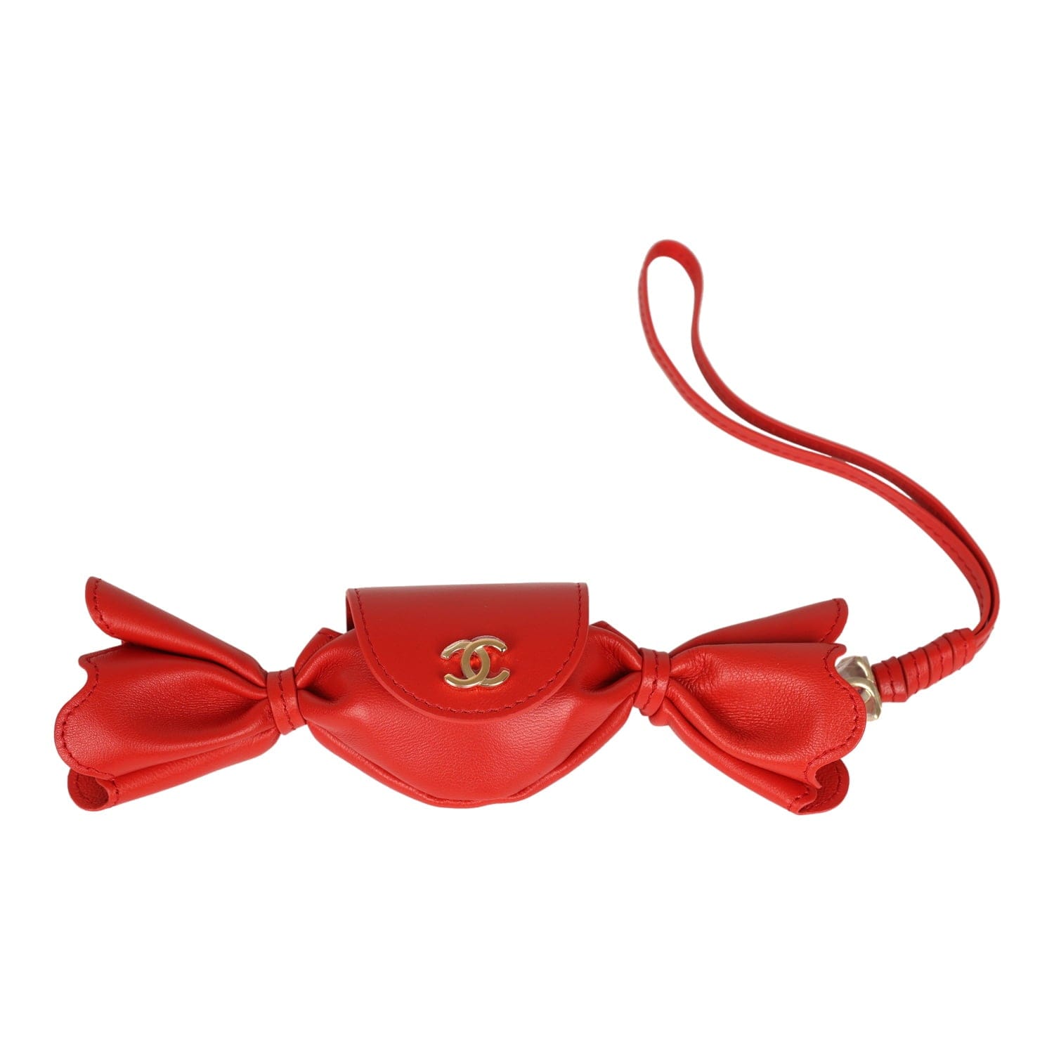 Chanel Mini Candy Bag Charm Red Lambskin Gold Hardware