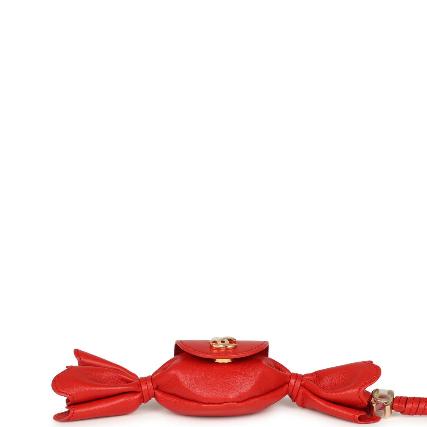 Chanel Mini Candy Bag Charm Red Lambskin Gold Hardware
