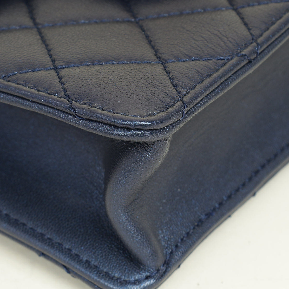 Chanel Metallic Blue Chic Pearls Flap Bag