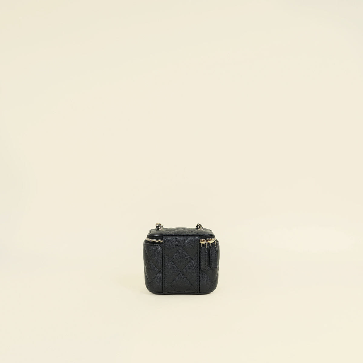 Chanel Black CC Links Mini Vanity Case With Chain