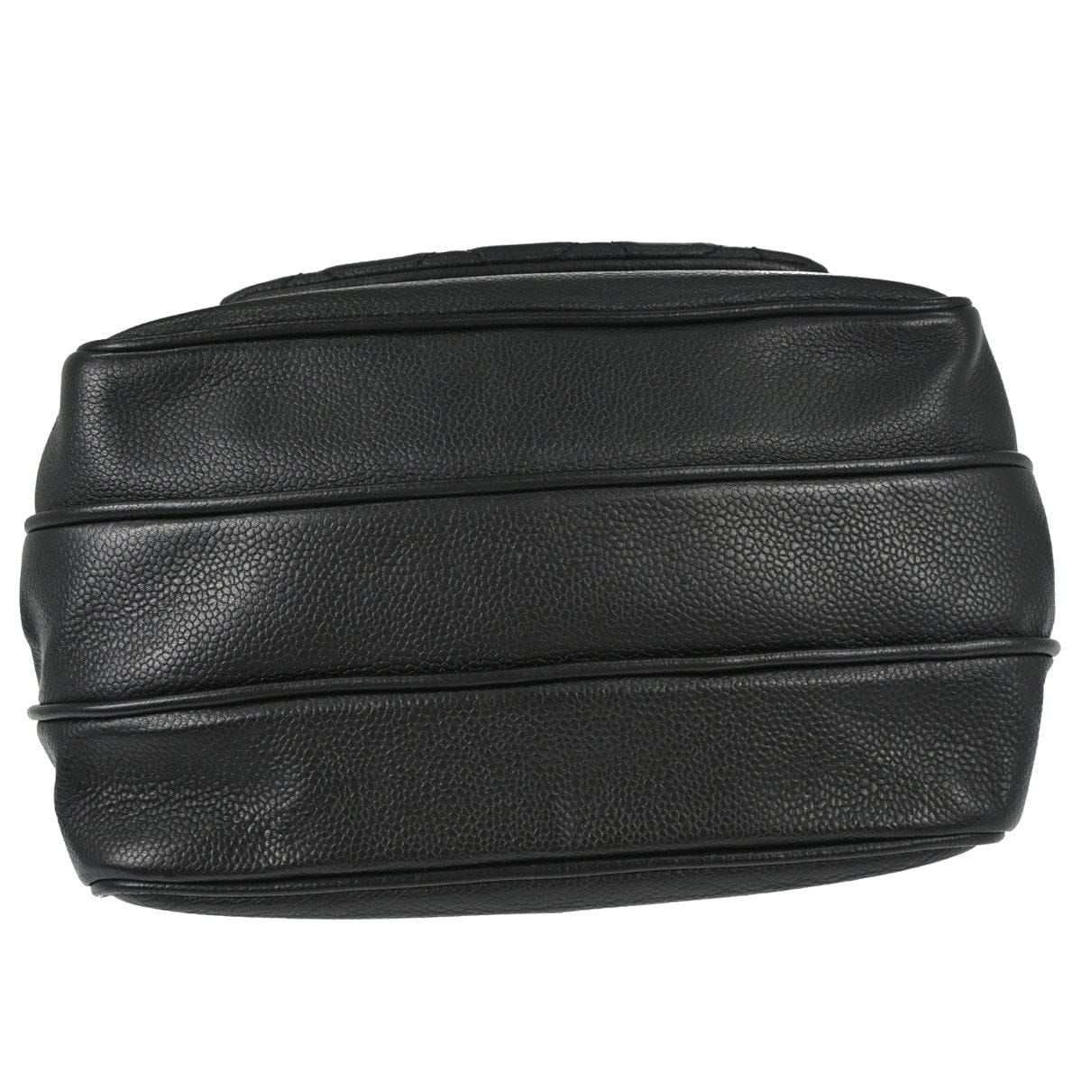 Chanel 2005 - 2006 Black Caviar Skin Mademoiselle Lock Accordion Flap Bag
