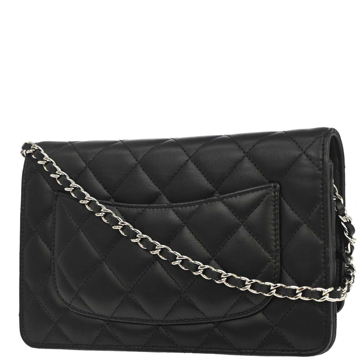Chanel 2013 - 2014 Black Lambskin Classic WOC Wallet on Chain Bag