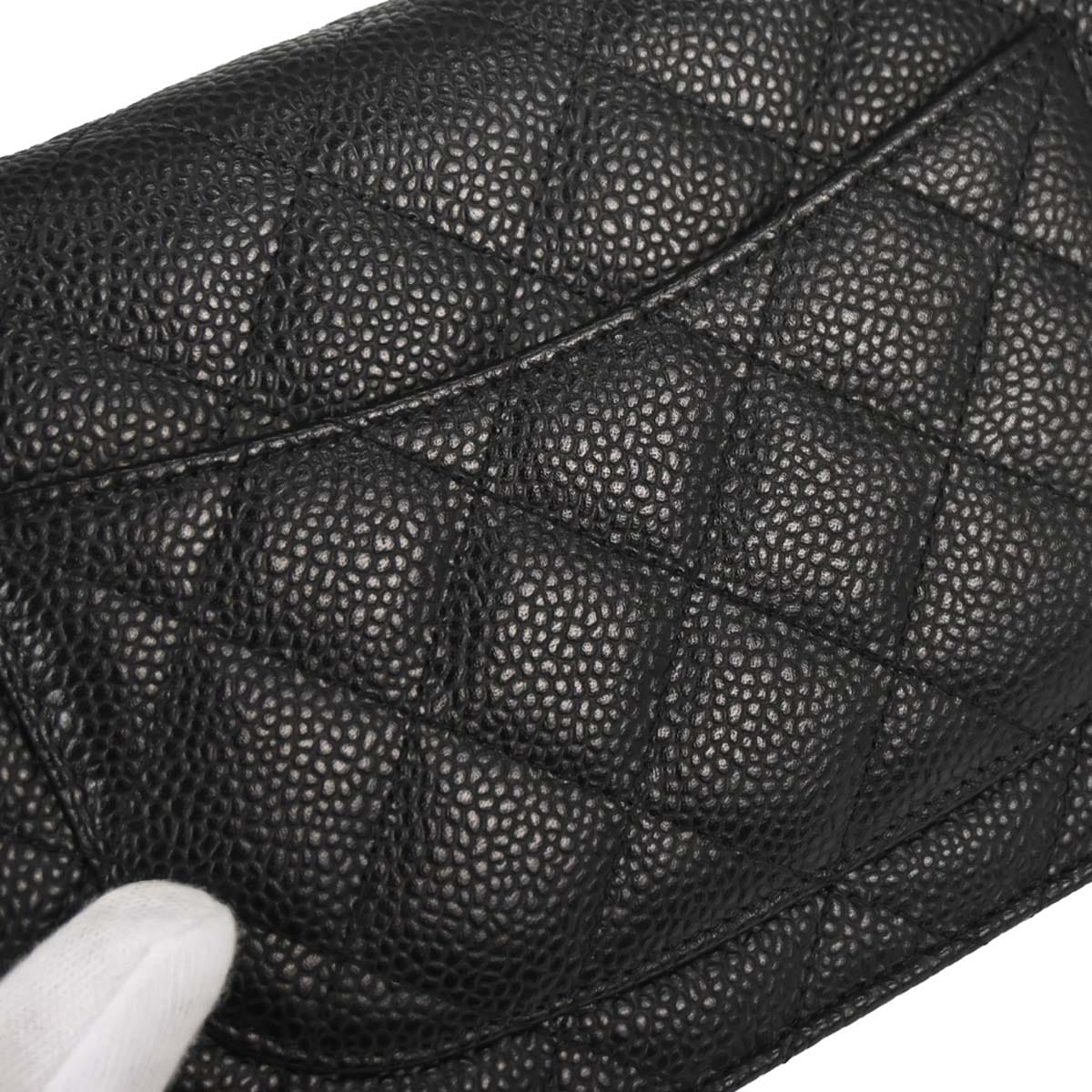 Chanel 2019 Black Caviar Skin Classic WOC Wallet on Chain Bag