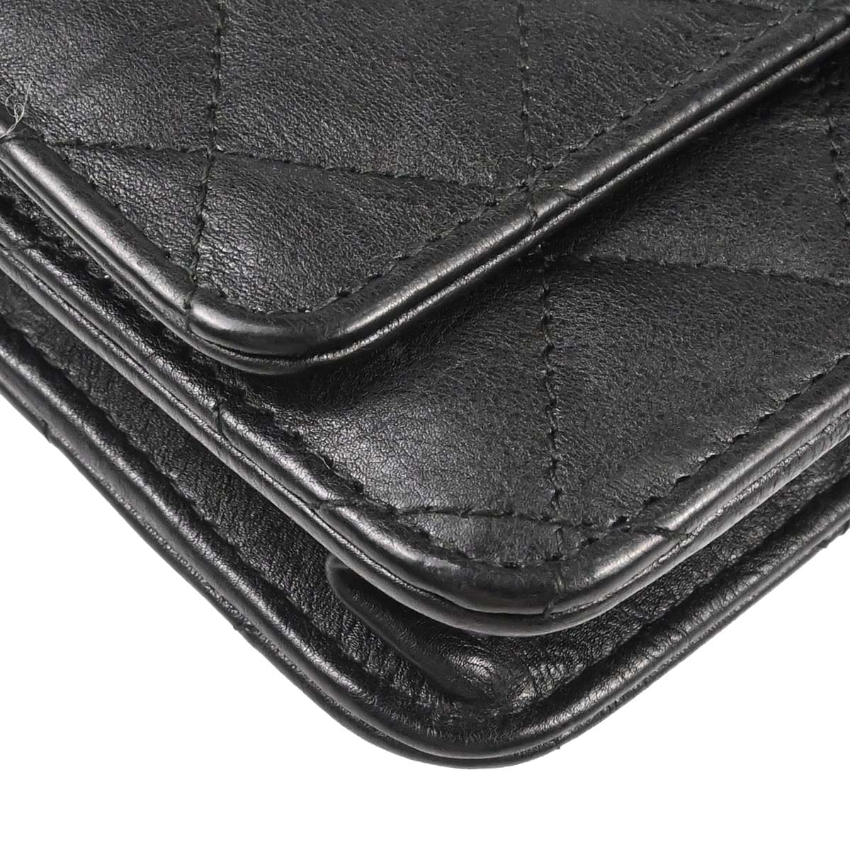 Chanel 2017 - 2018 Black Calfskin Classic WOC Wallet on Chain Bag
