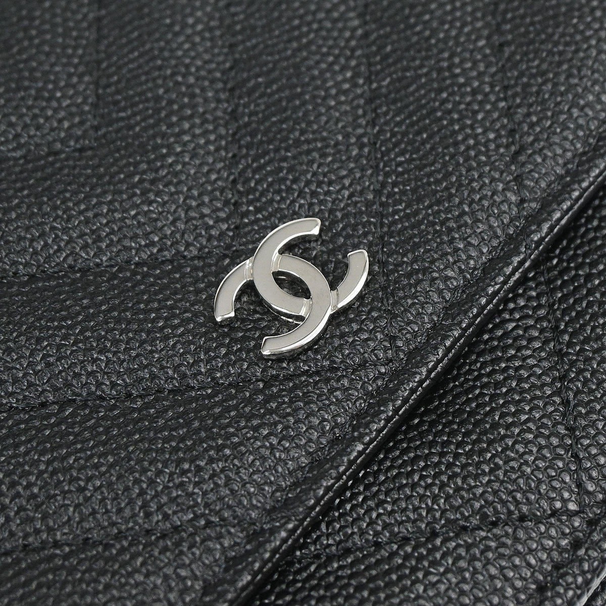 Chanel 2018 Black Caviar Skin Classic WOC Wallet on Chain Bag