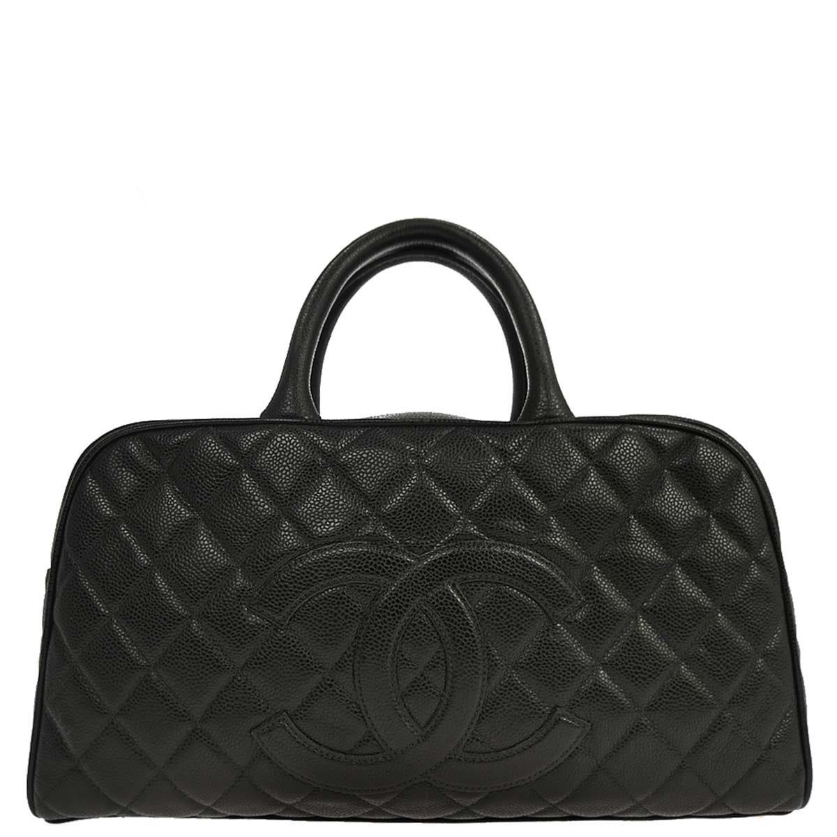 Chanel 2003 - 2004 Black Caviar Skin Bowling Bag 37