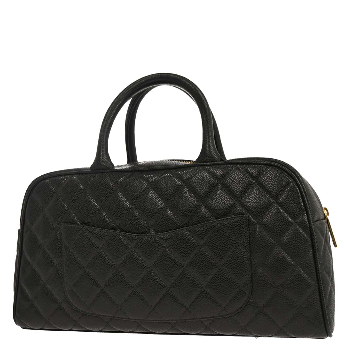 Chanel 2003 - 2004 Black Caviar Skin Bowling Bag 37