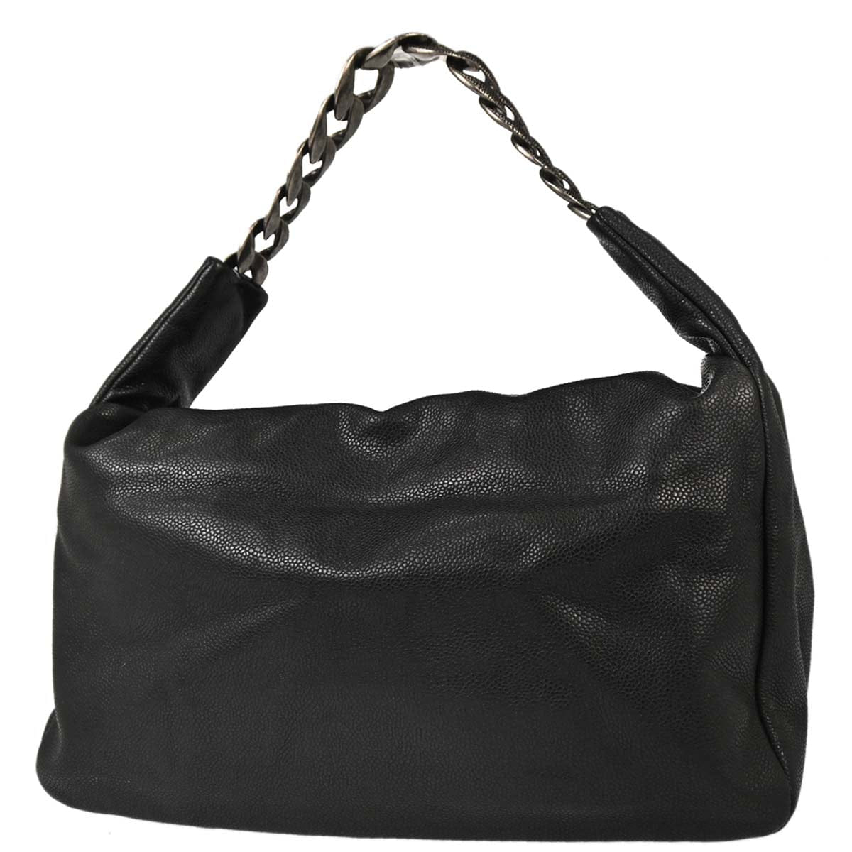 Chanel 2009 - 2010 Gray Caviar Skin Hobo Bag