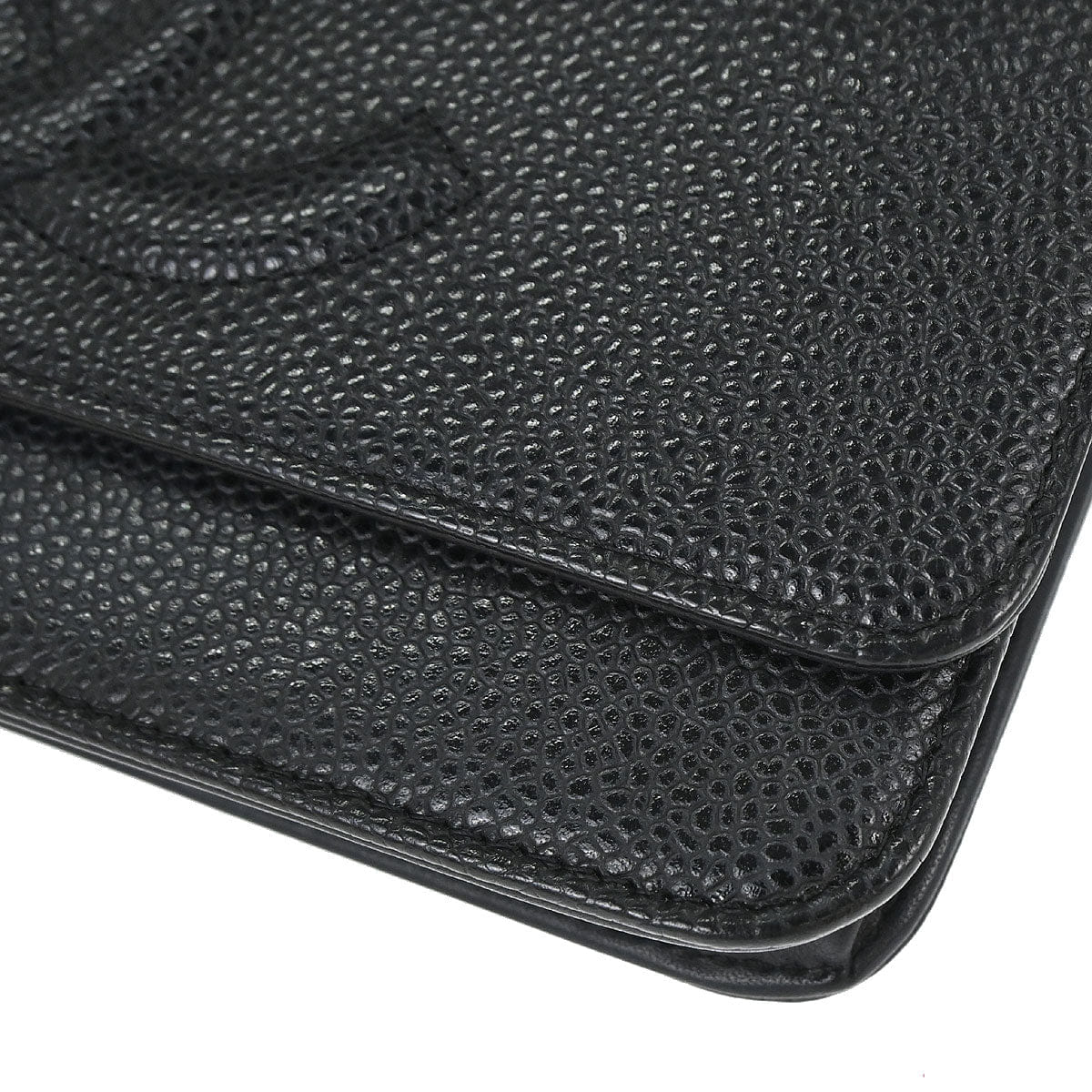 Chanel 2013 - 2014 Black Caviar Skin Timeless WOC Wallet on Chain Bag