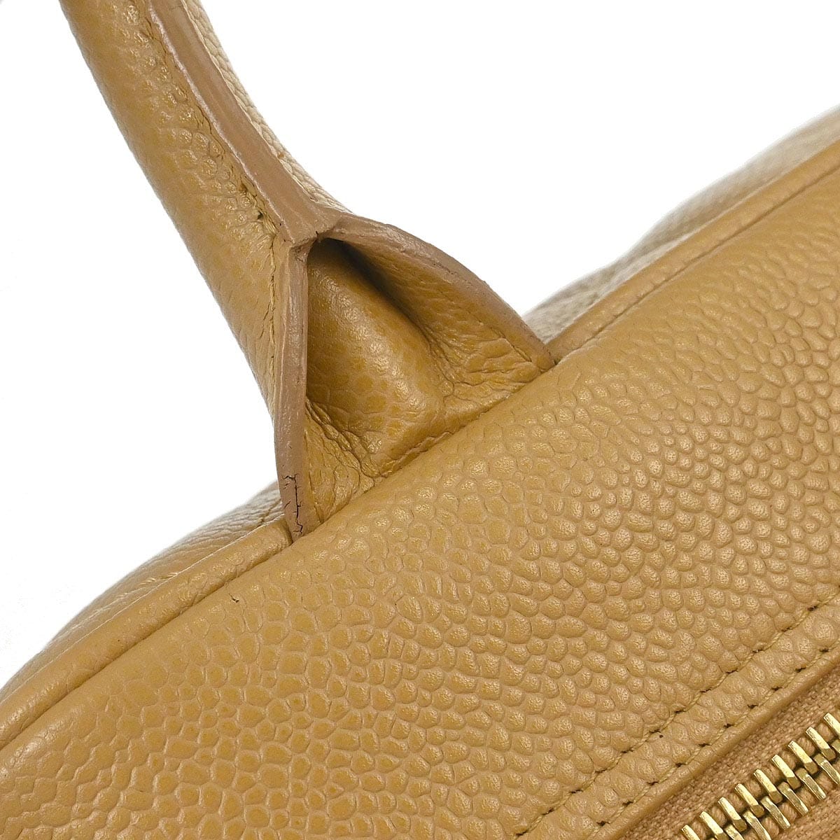 Chanel 2005 - 2006 Beige Caviar Skin Bowling Bag 27