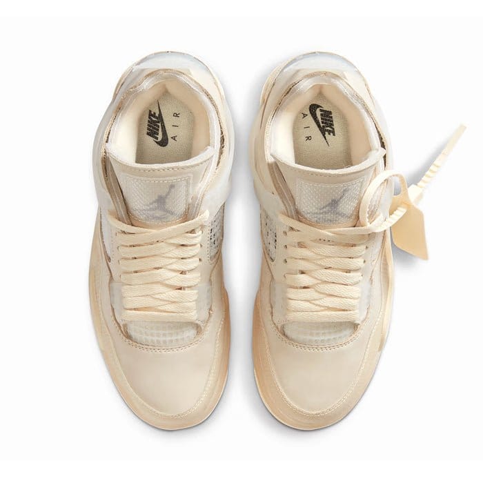 Off - White x Air Jordan 4 Retro SP Sail