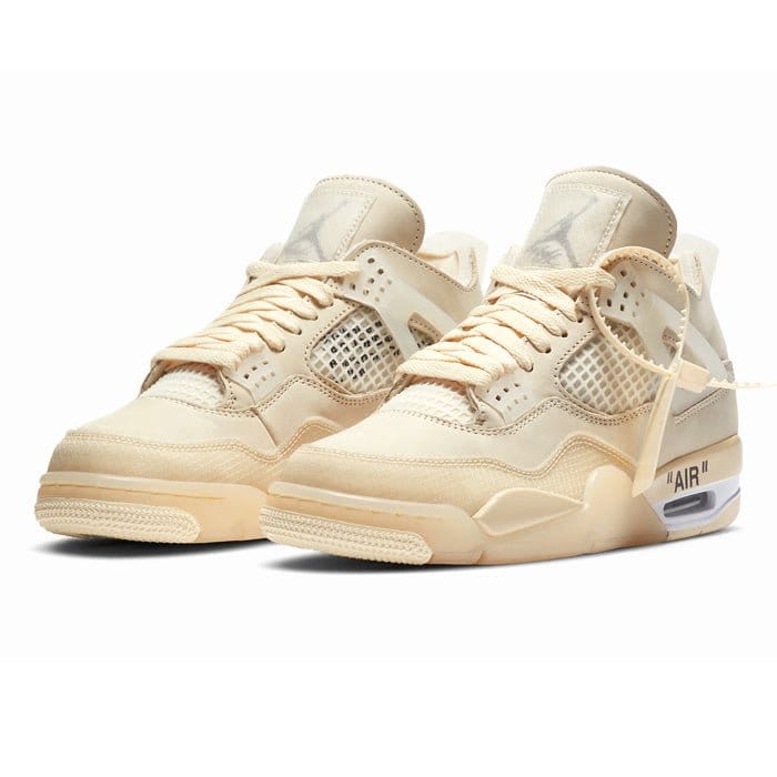 Off - White x Air Jordan 4 Retro SP Sail