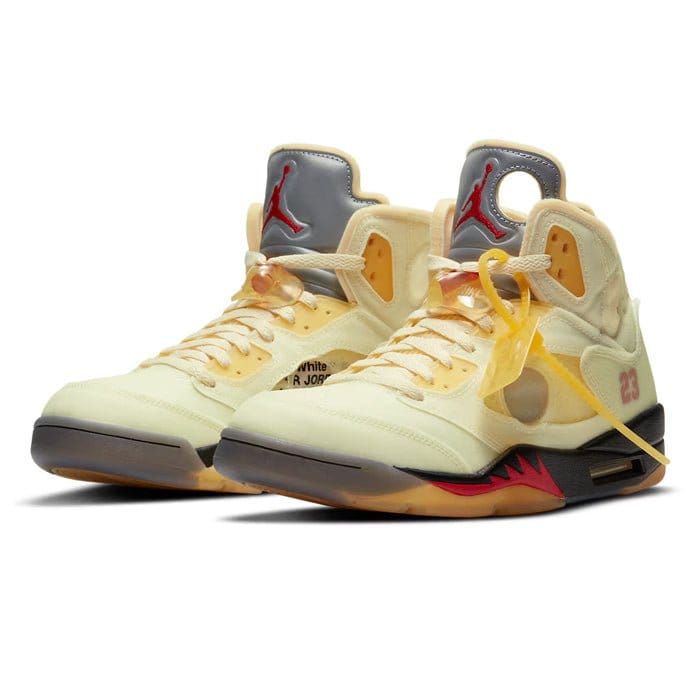 Off - White x Air Jordan 5 SP Sail