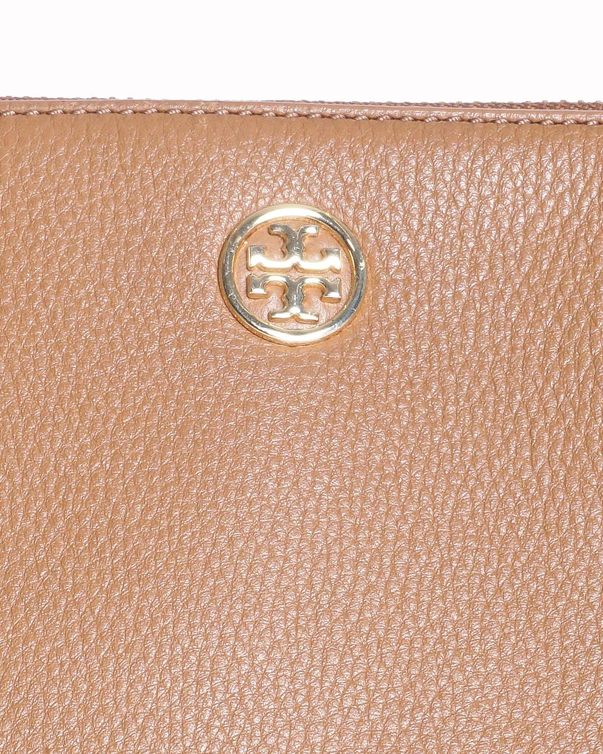 Tory Burch Tan Pebbled Leather Tote Bag
