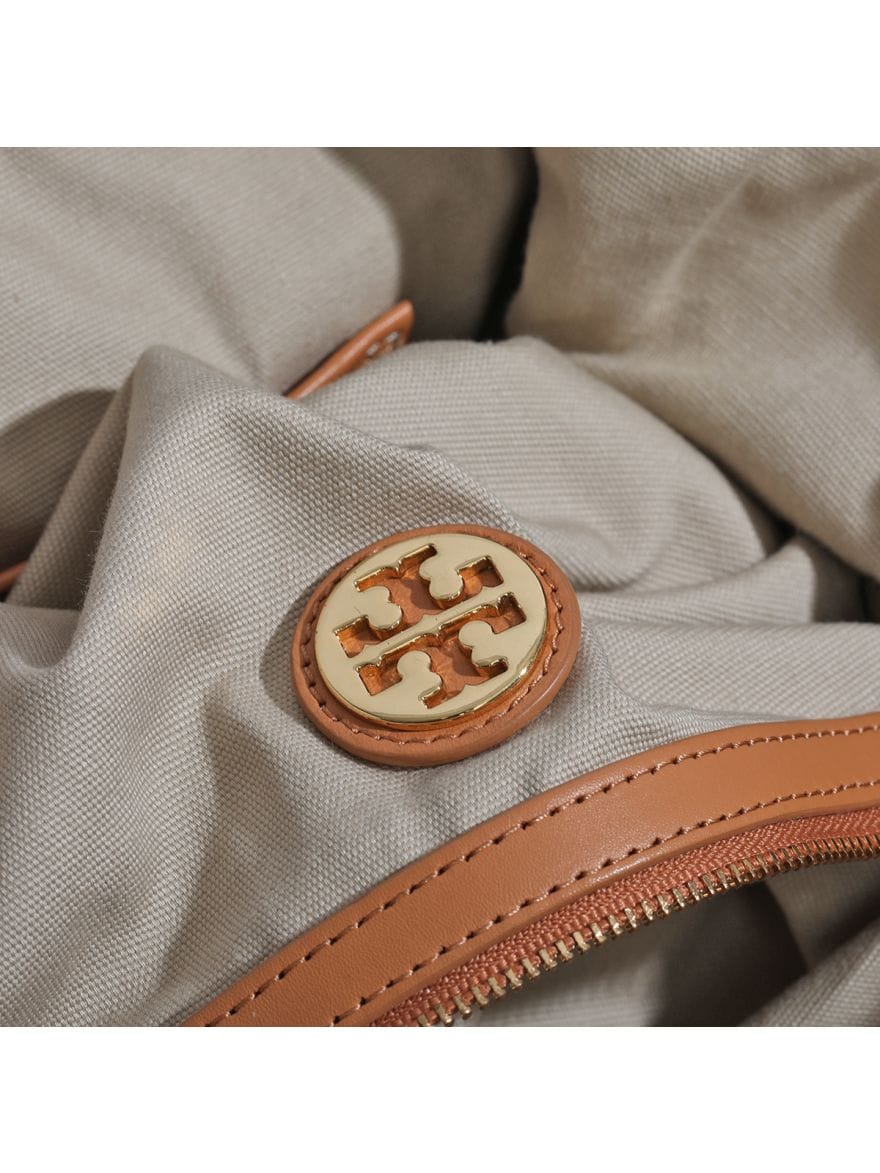 Tory Burch Perf Logo Drawstring Tote Bag
