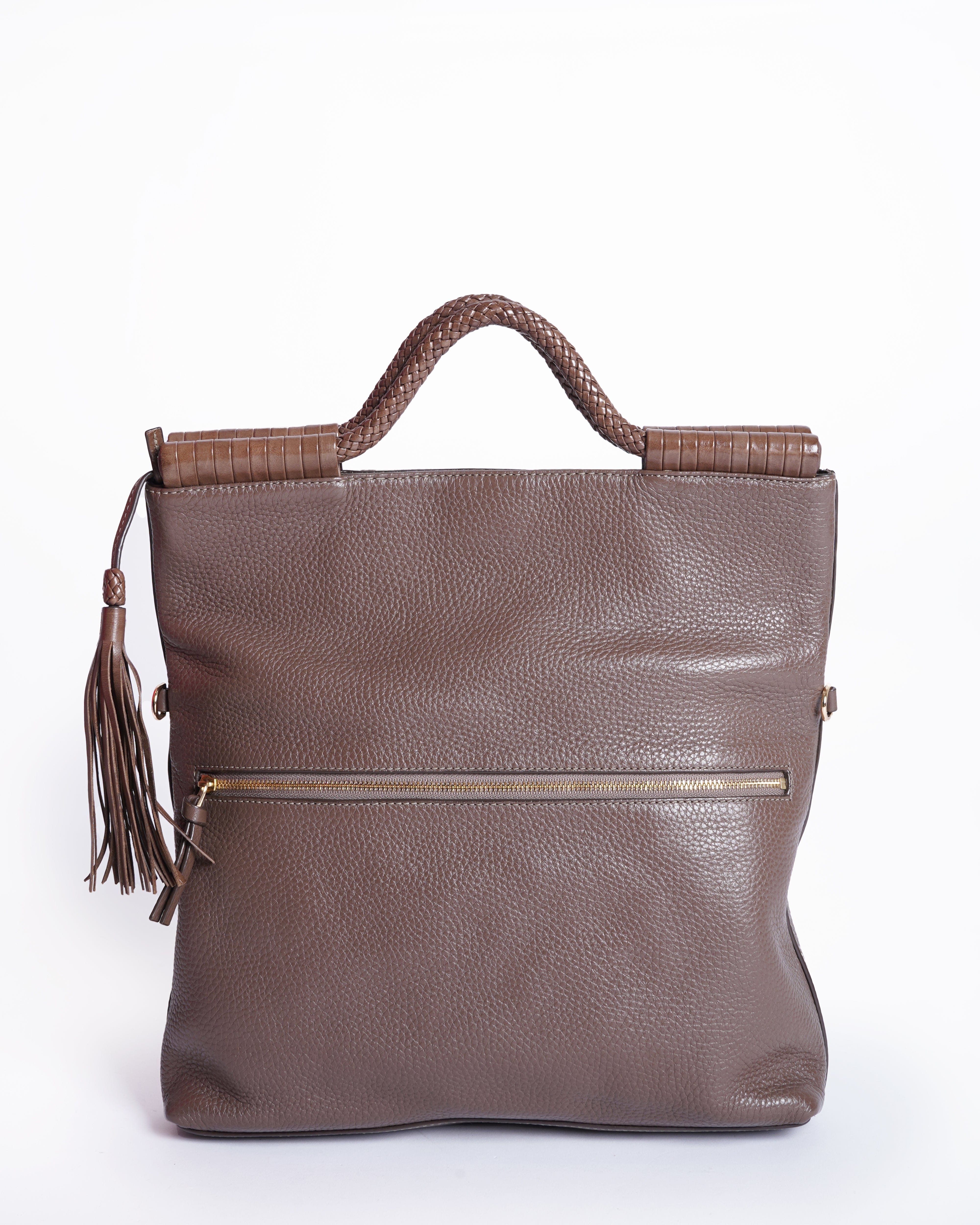 Tory burch taylor satchel tote in brown