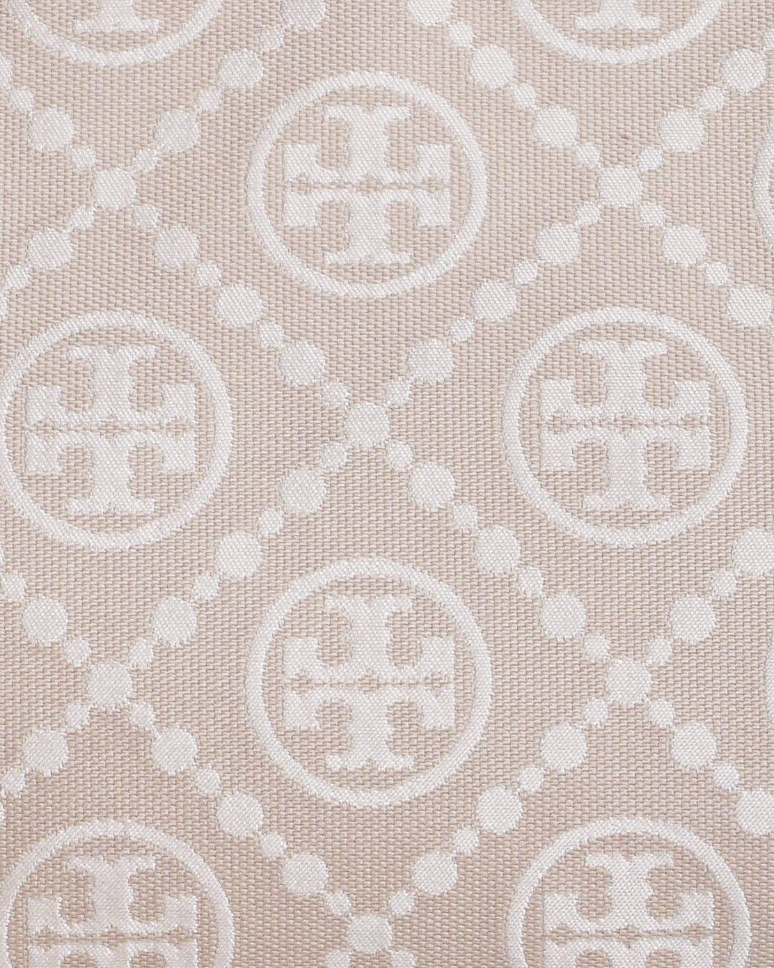 Tory Burch Beige Jacquard T Monogram Small Tote Bag