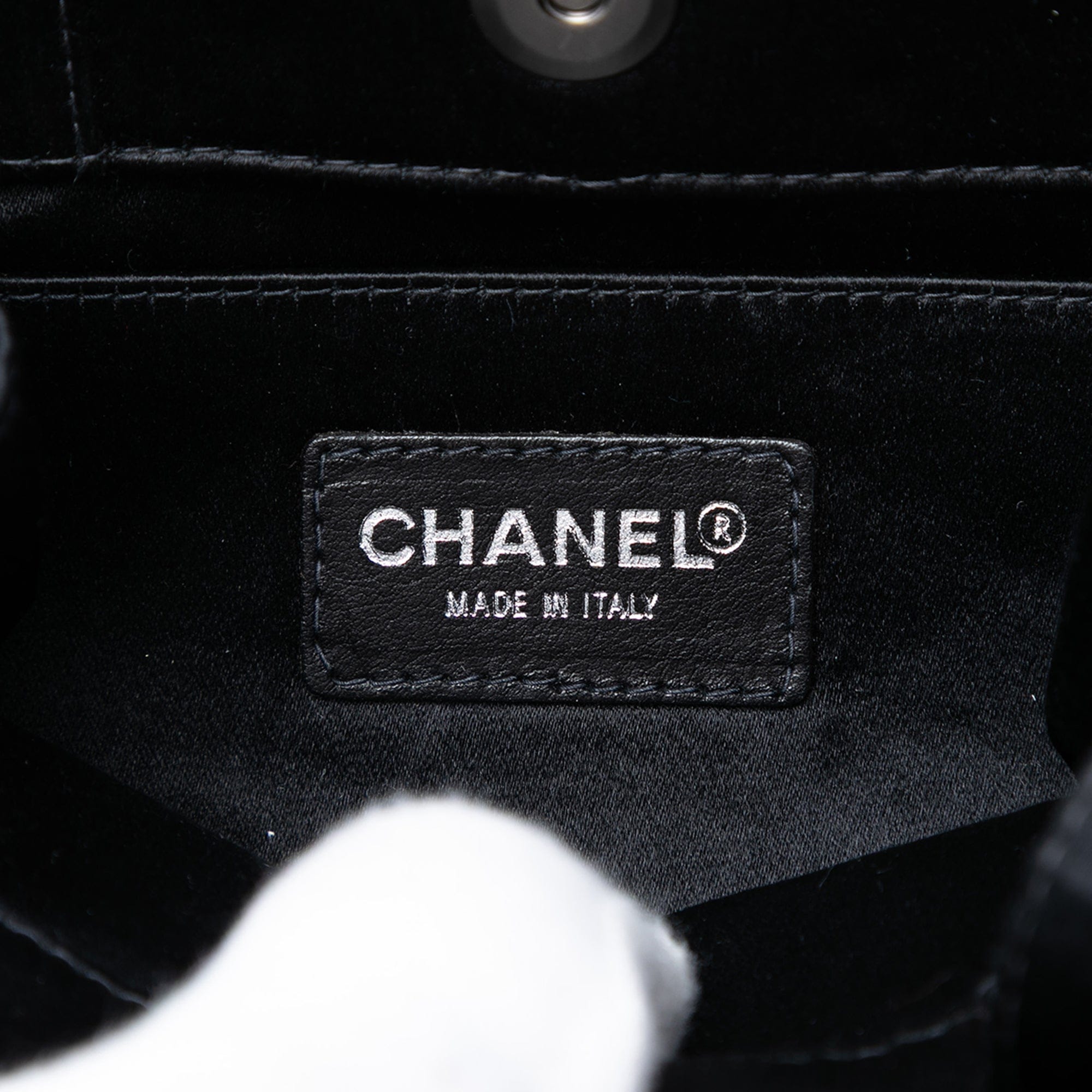 Chanel Satin Camellia Evening Bag