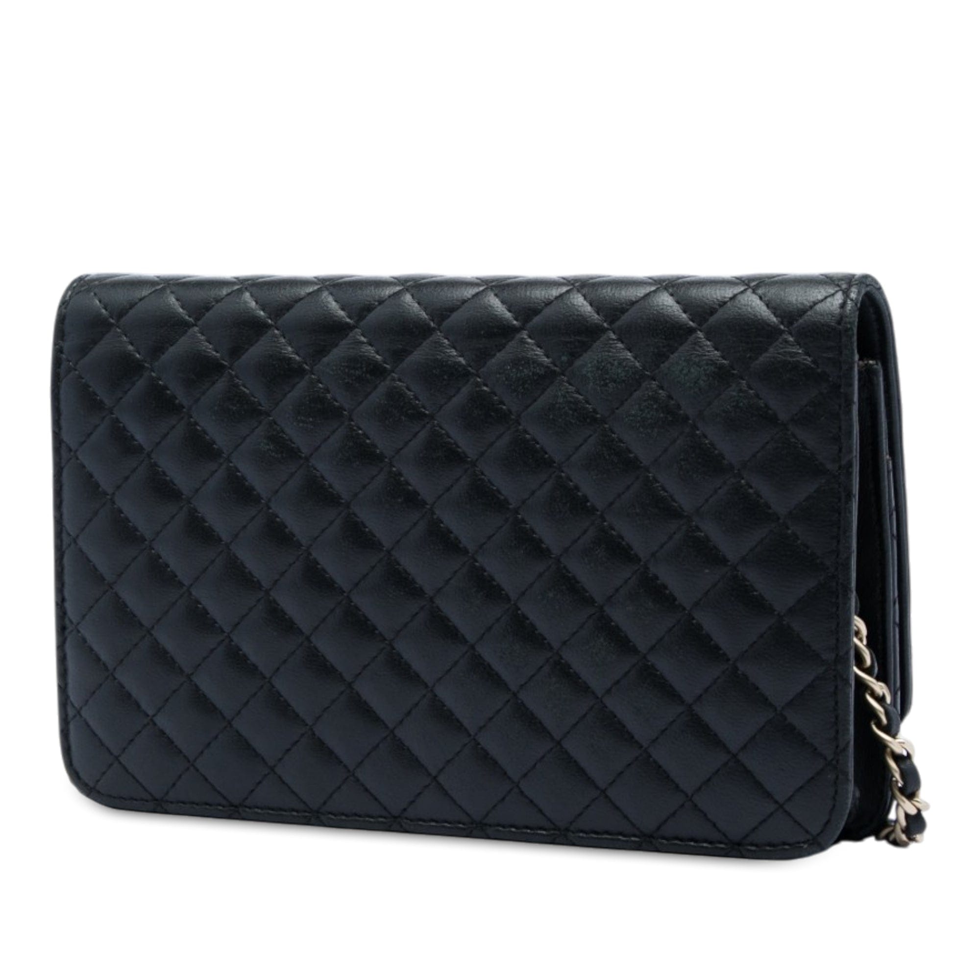 Chanel Quilted Lambskin Crest Wallet On Chain
