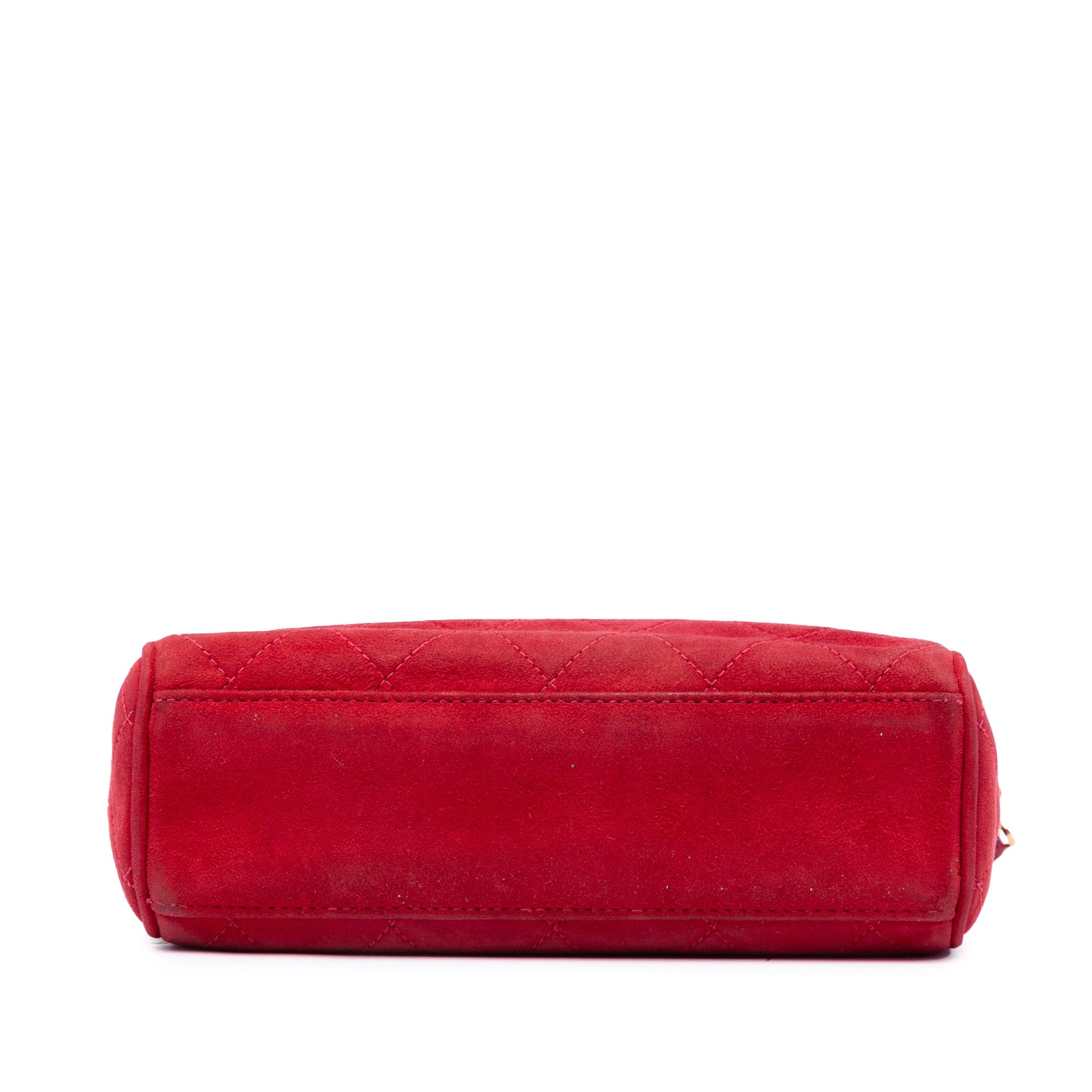 Chanel CC Quilted Suede Tassel Diamond Camera Bag