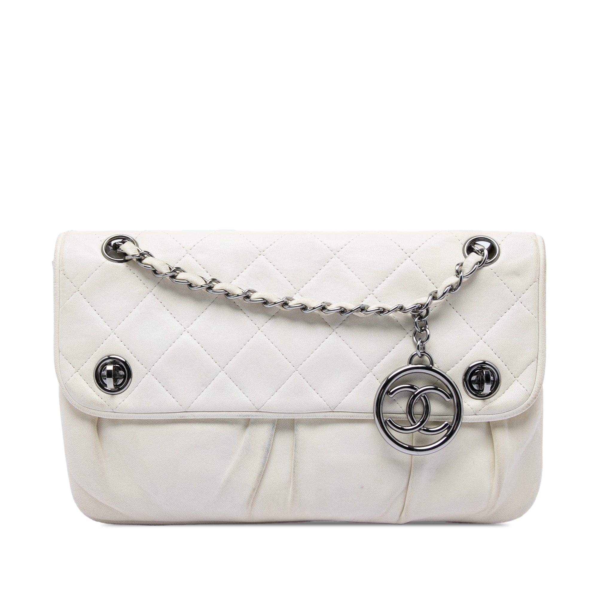 Chanel CC Quilted Lambskin Double Turnlock Flap