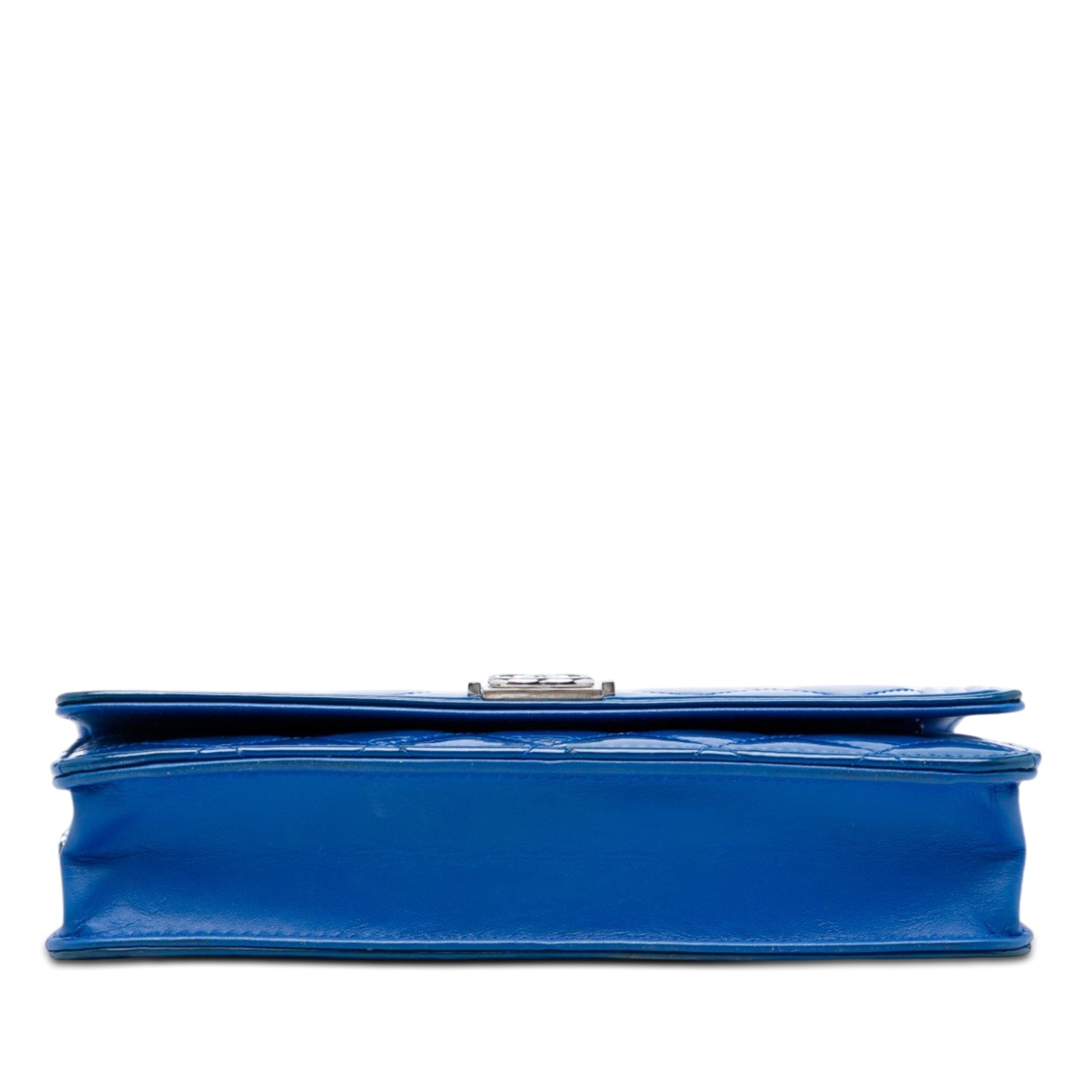 Chanel Quilted Patent Boy Wallet on Chain