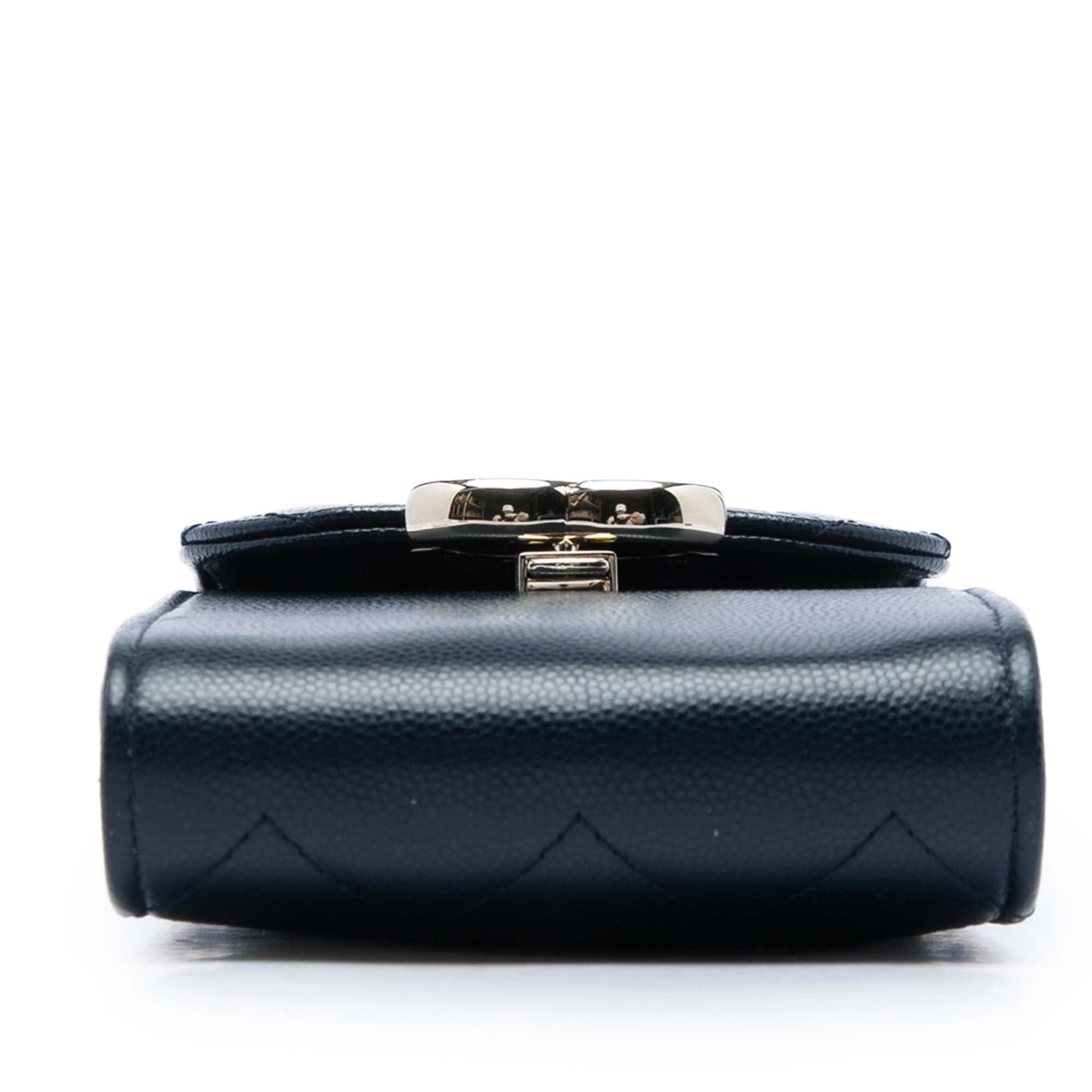 Chanel Caviar Thread Around Phone Holder with Chain