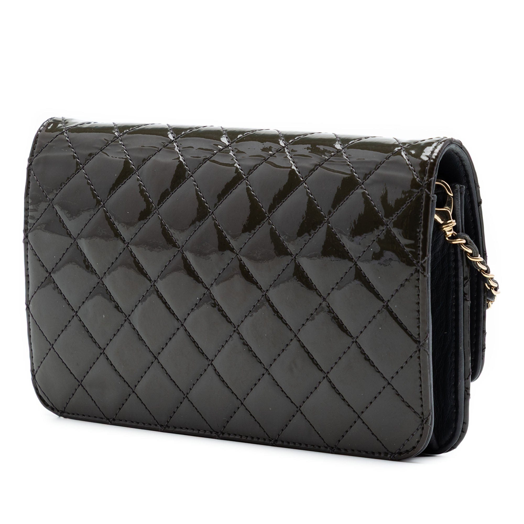 Chanel Quilted Patent Golden Class Wallet on Chain