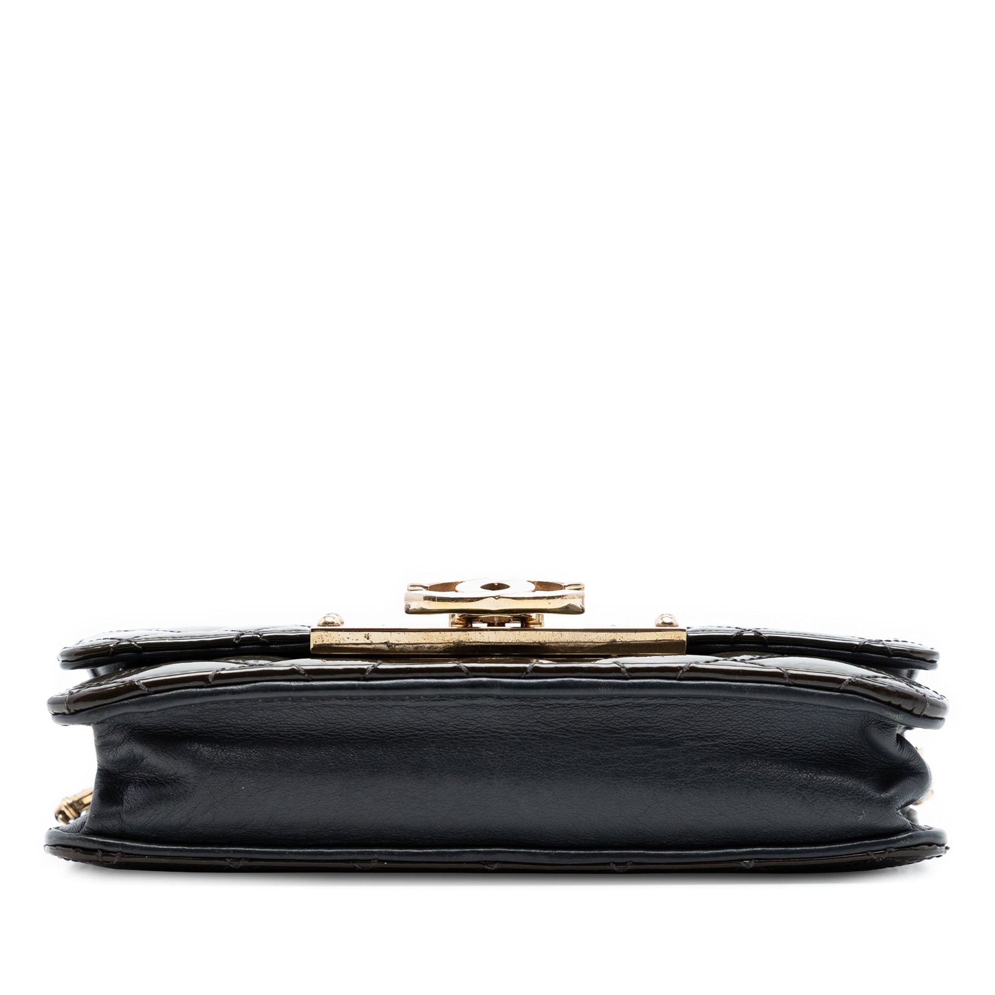 Chanel Quilted Patent Golden Class Wallet on Chain
