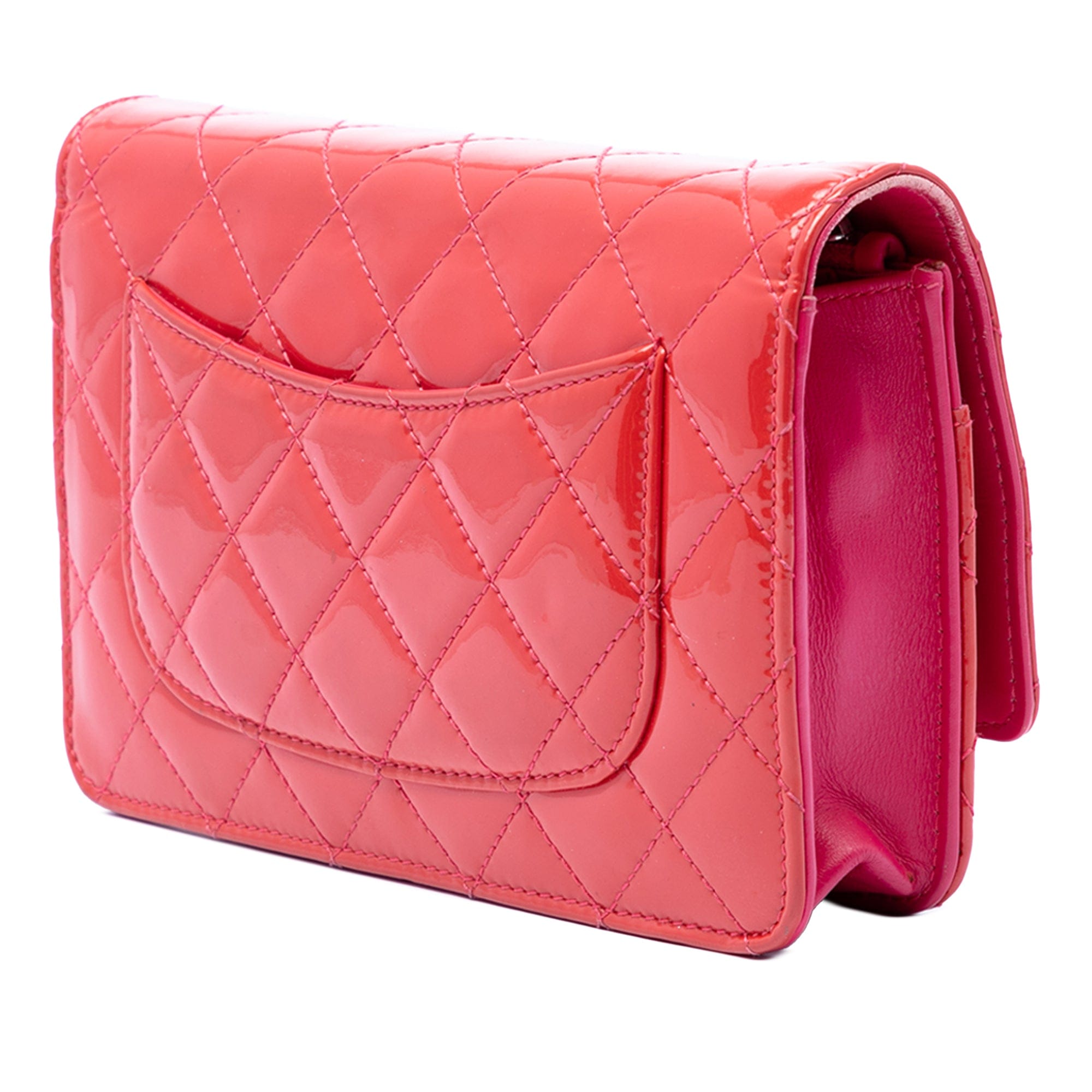 Chanel Bicolor Classic Patent Wallet On Chain