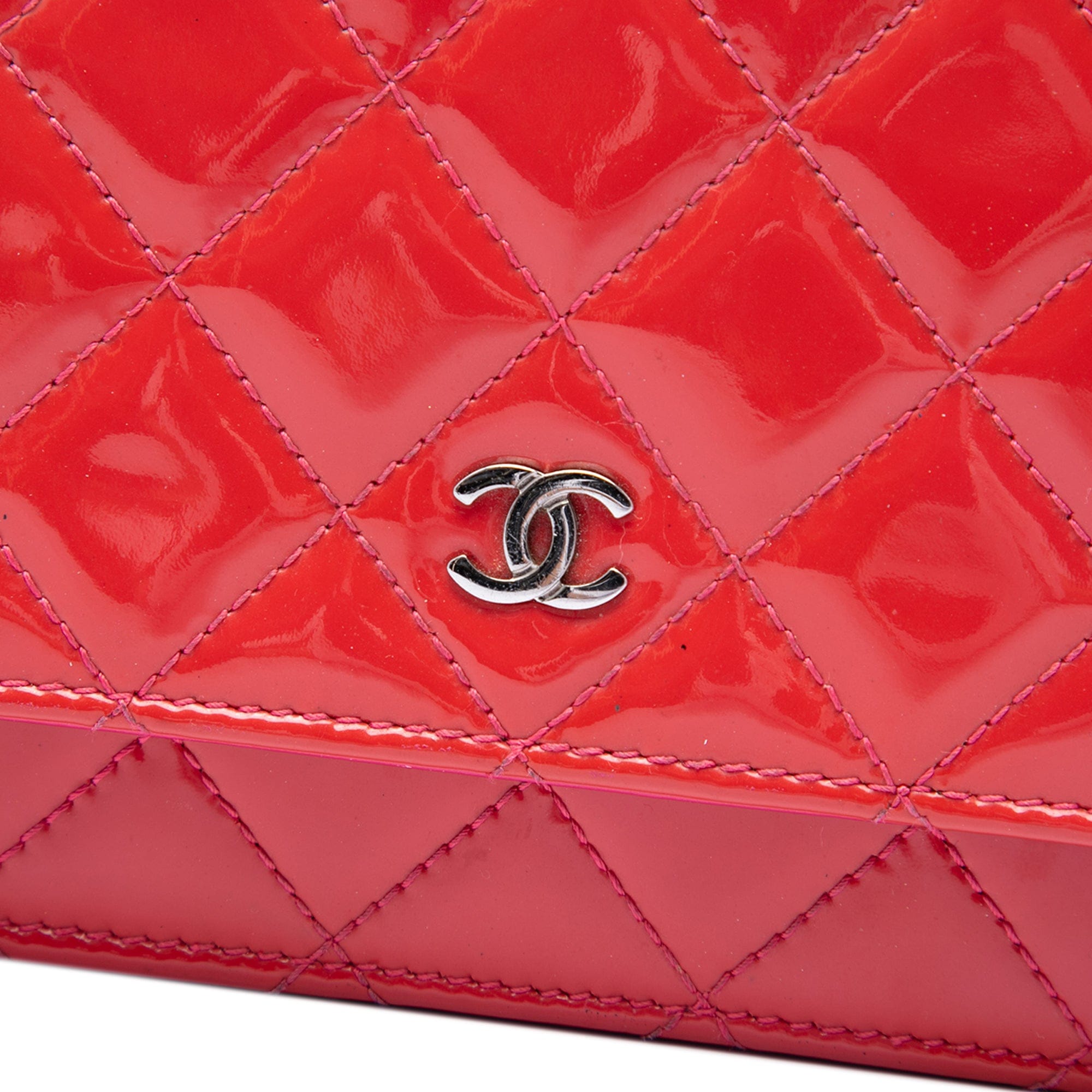Chanel Bicolor Classic Patent Wallet On Chain