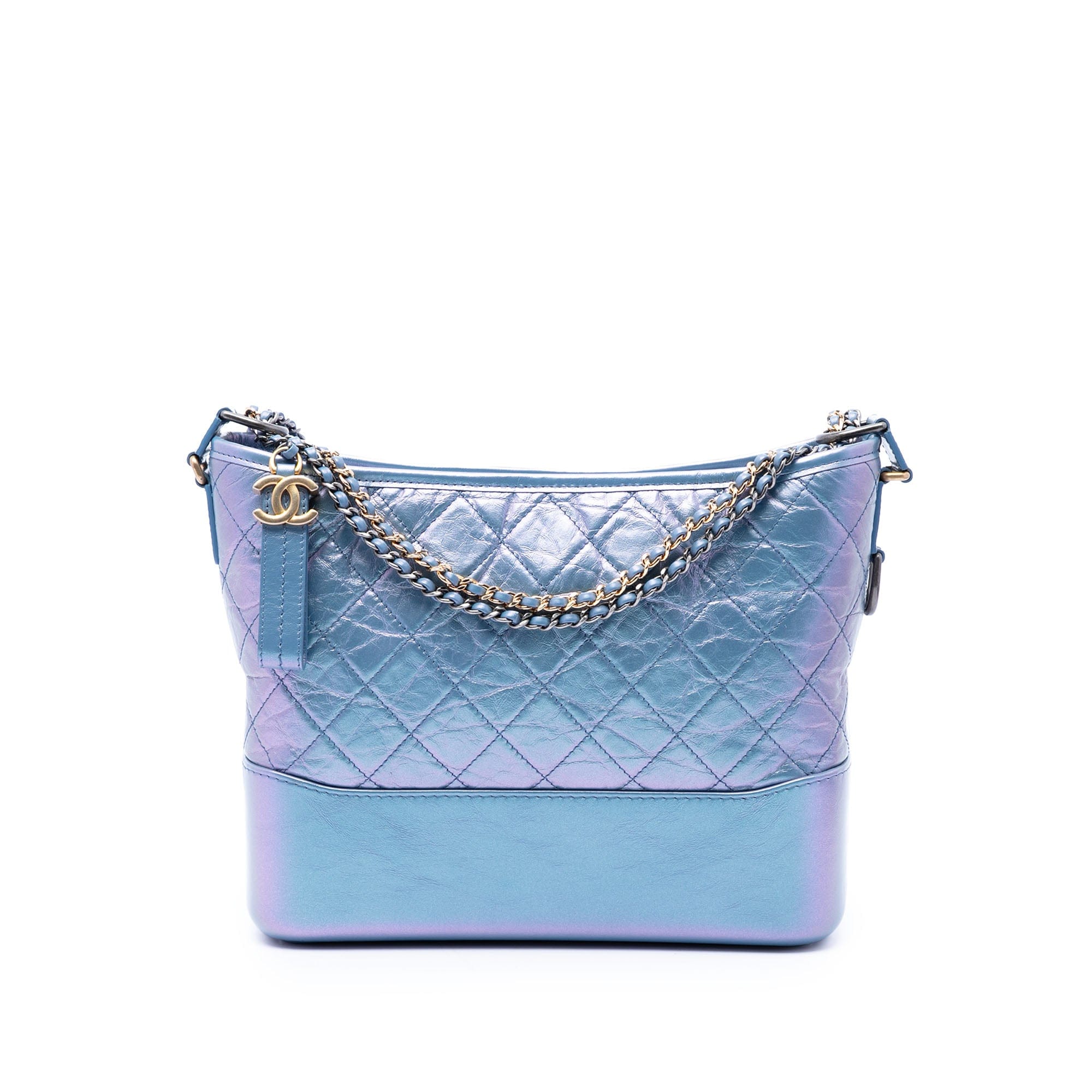 Chanel Medium Quilted Iridescent Lambskin and Calfskin Gabrielle Hobo