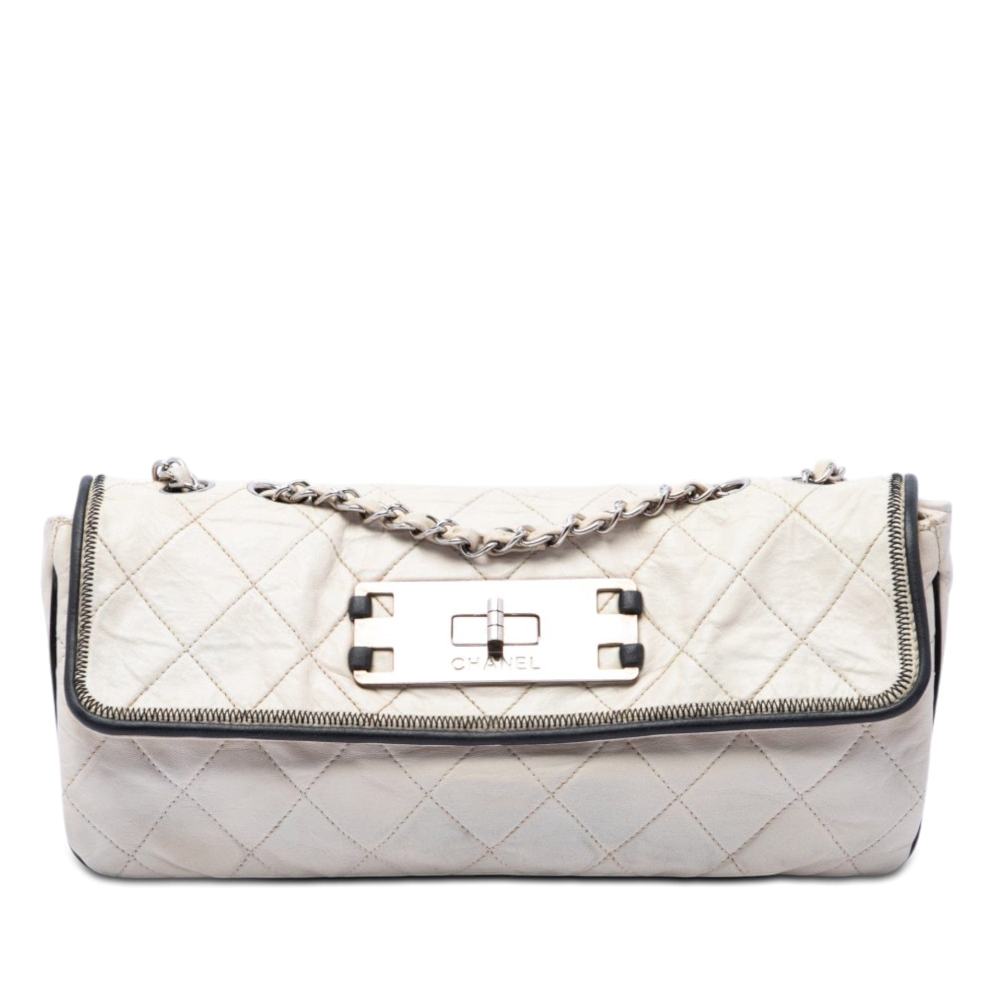 Chanel Quilted Lambskin East West Mademoiselle Flap