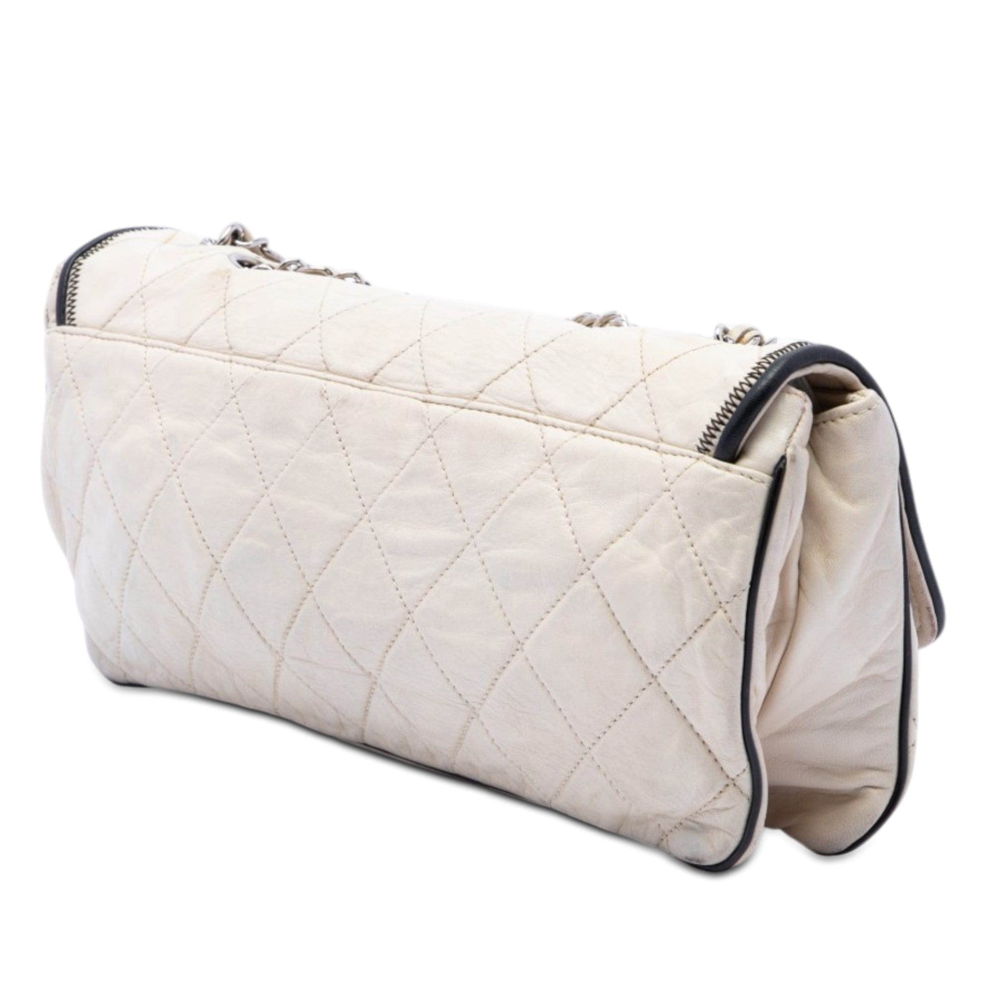 Chanel Quilted Lambskin East West Mademoiselle Flap
