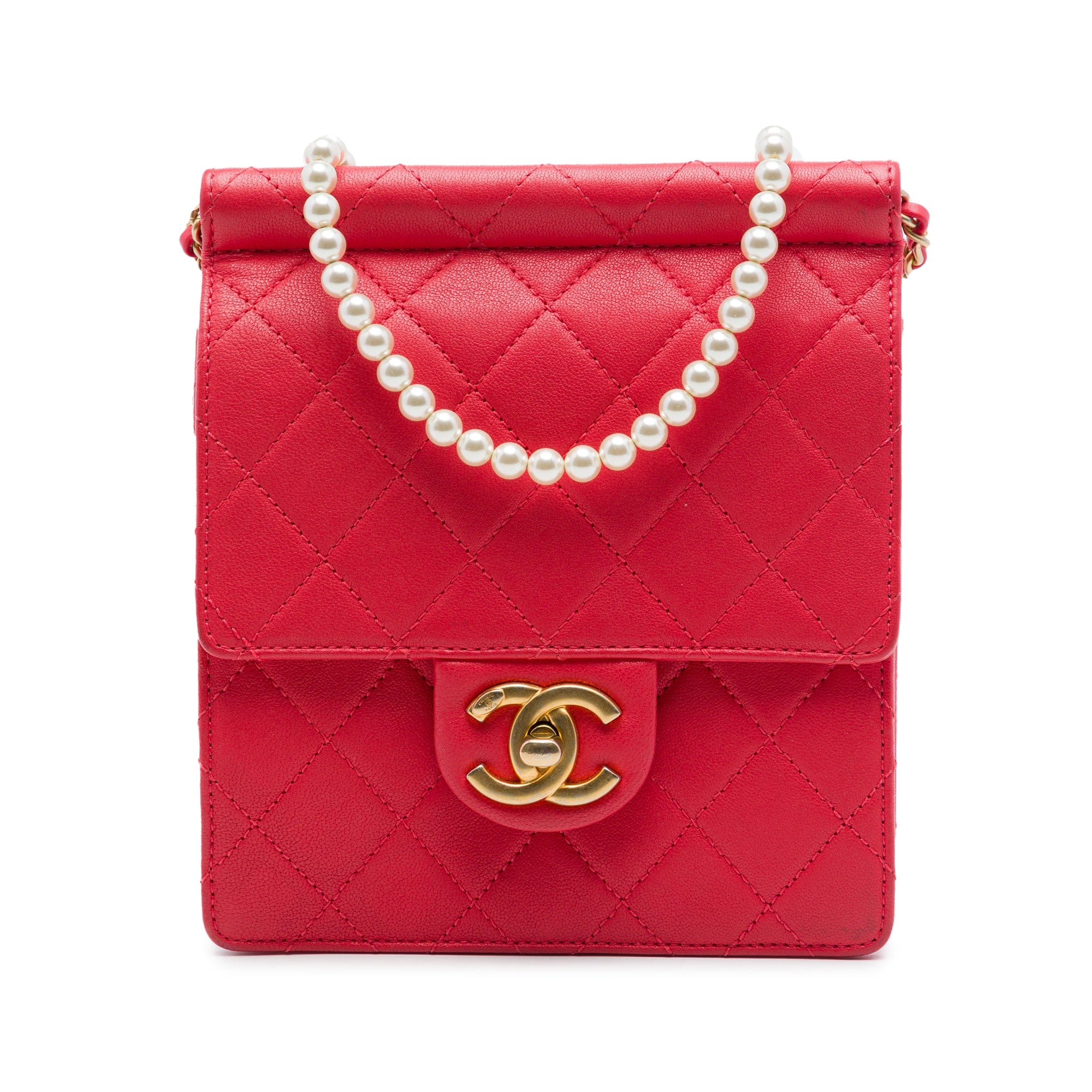 Chanel Small Quilted Lambskin Chic Pearls Flap