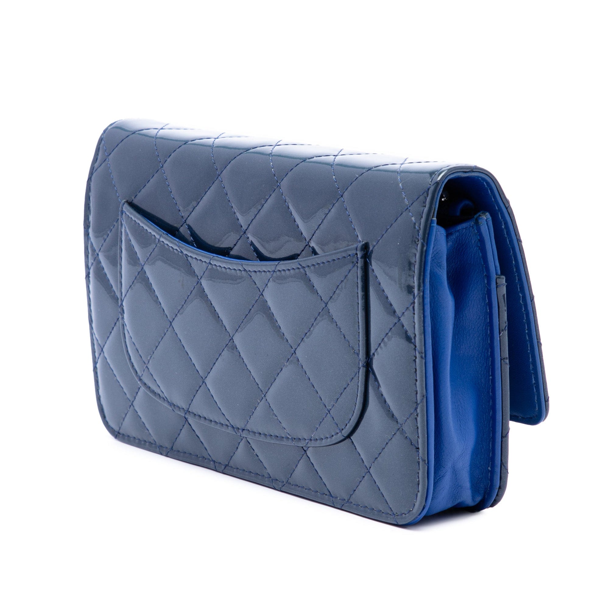 Chanel CC Quilted Patent Wallet On Chain