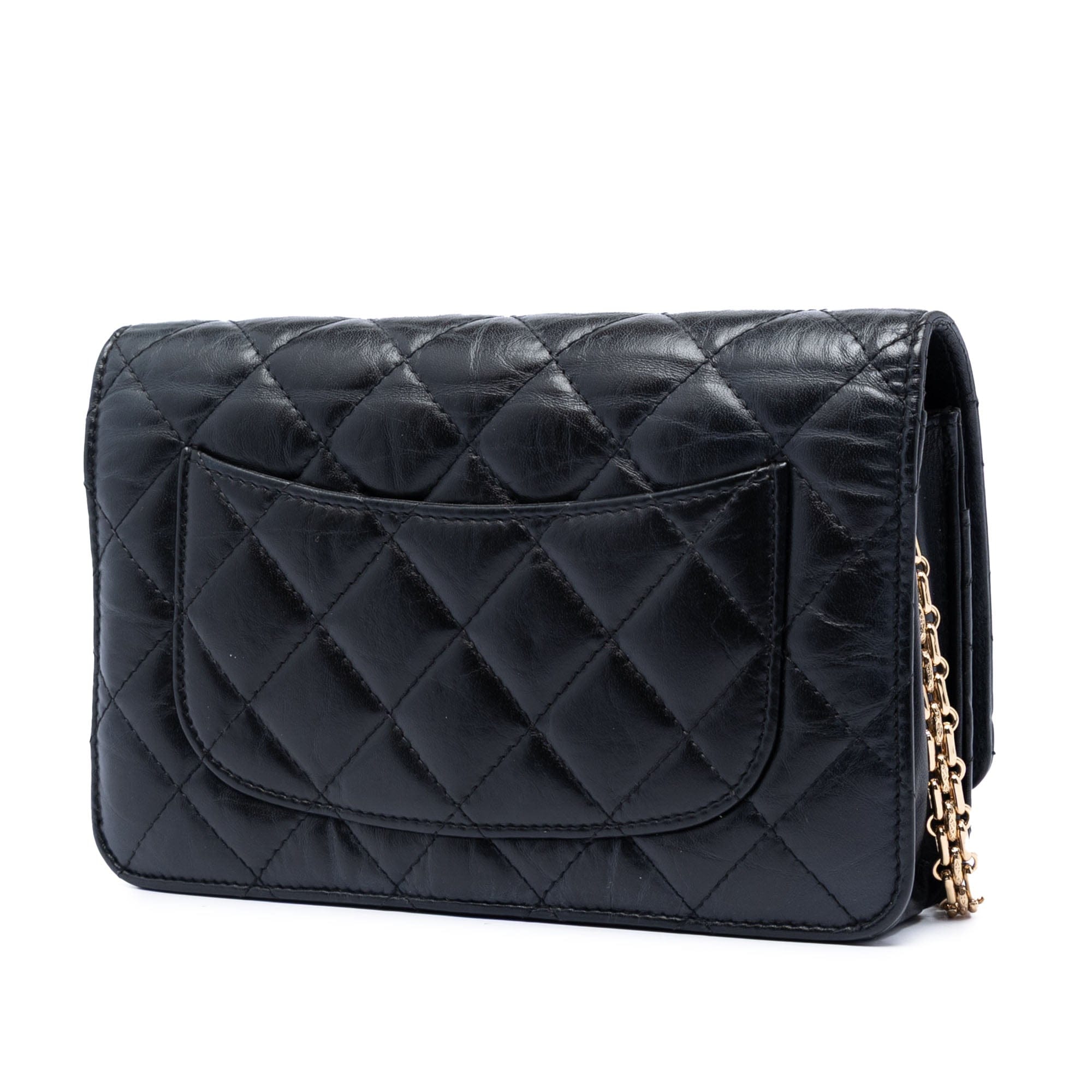 Chanel Quilted Aged Calfskin Reissue 2.55 Wallet on Chain