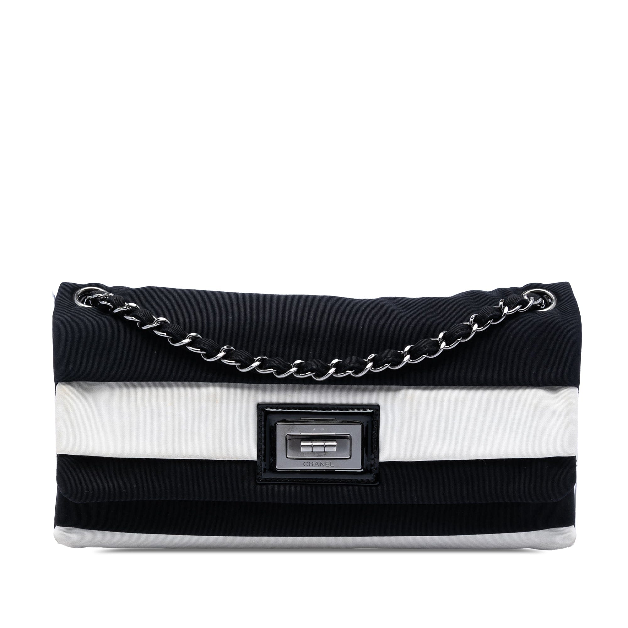 Chanel Striped Canvas Reissue 2.55 Single Flap