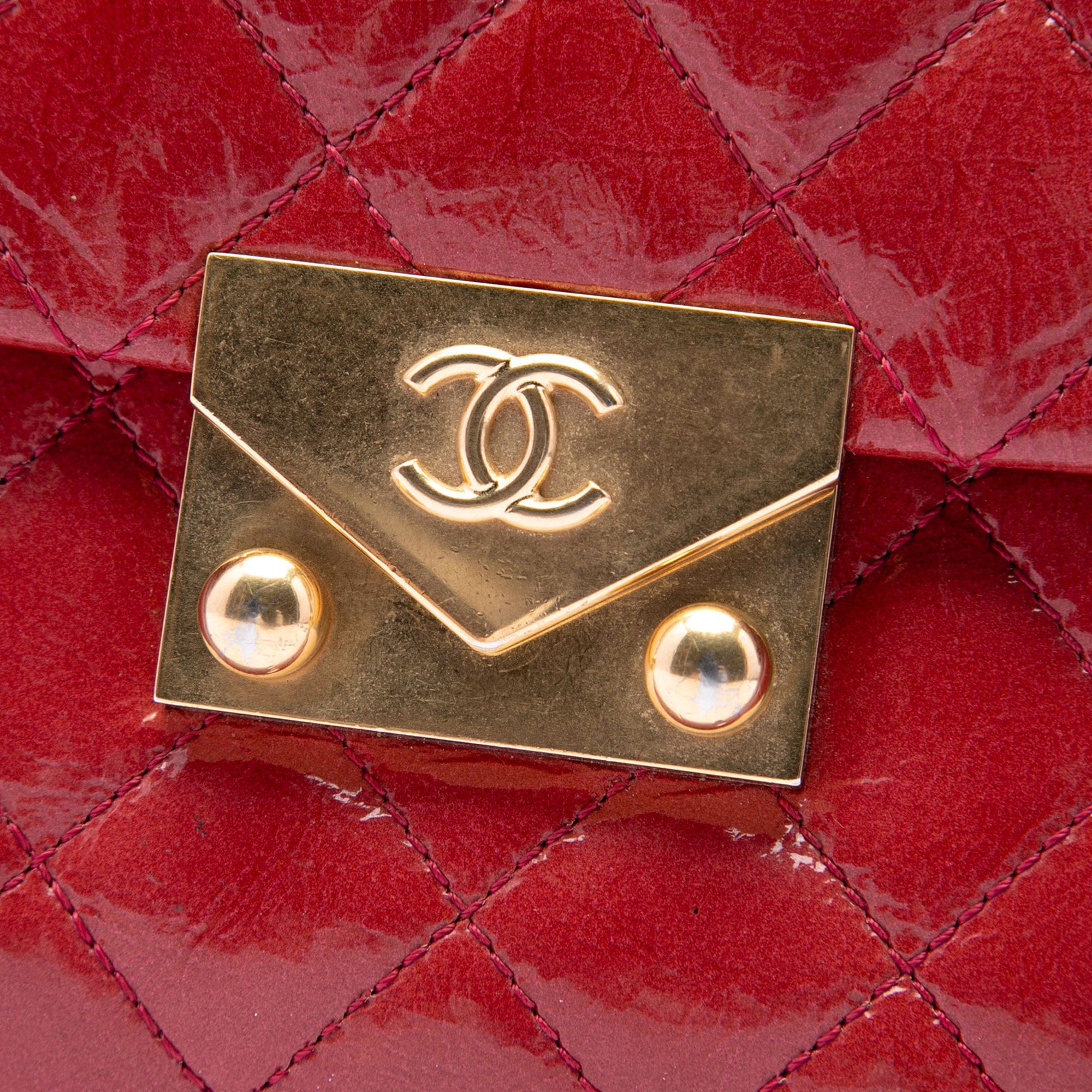 Chanel Quilted Patent Goatskin Pagoda Accordion Flap